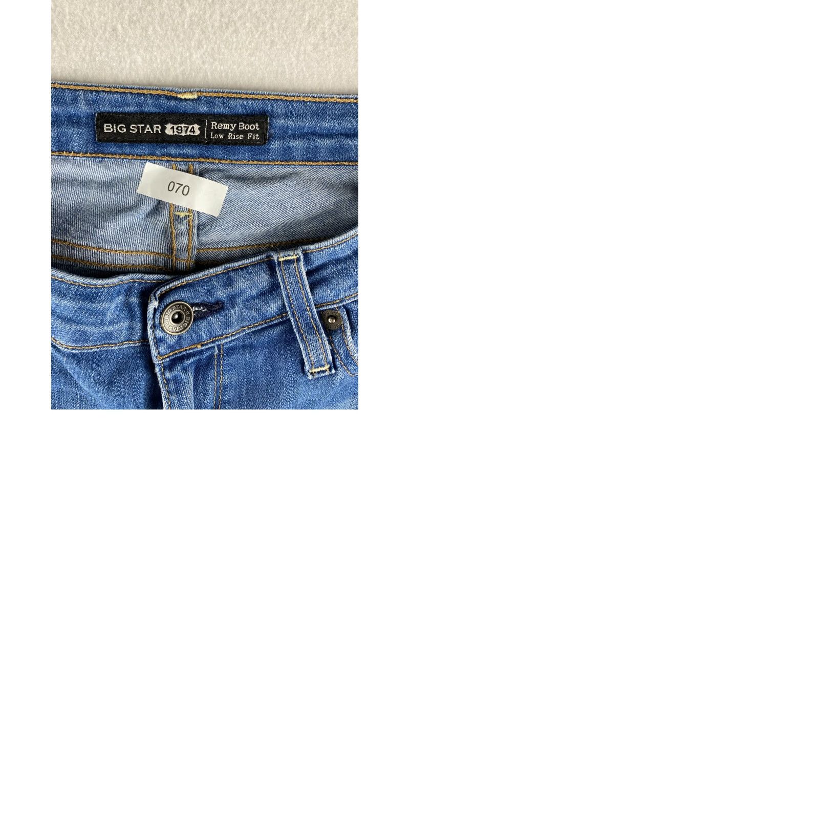 Denime BIG STAR Jeans Womens 28 Bootcut Jeans Low-Rise Denim Distressed Blue 5-Pocket Regular Stretch Womens Size 28" / US 6 / IT 42 - 9 Thumbnail