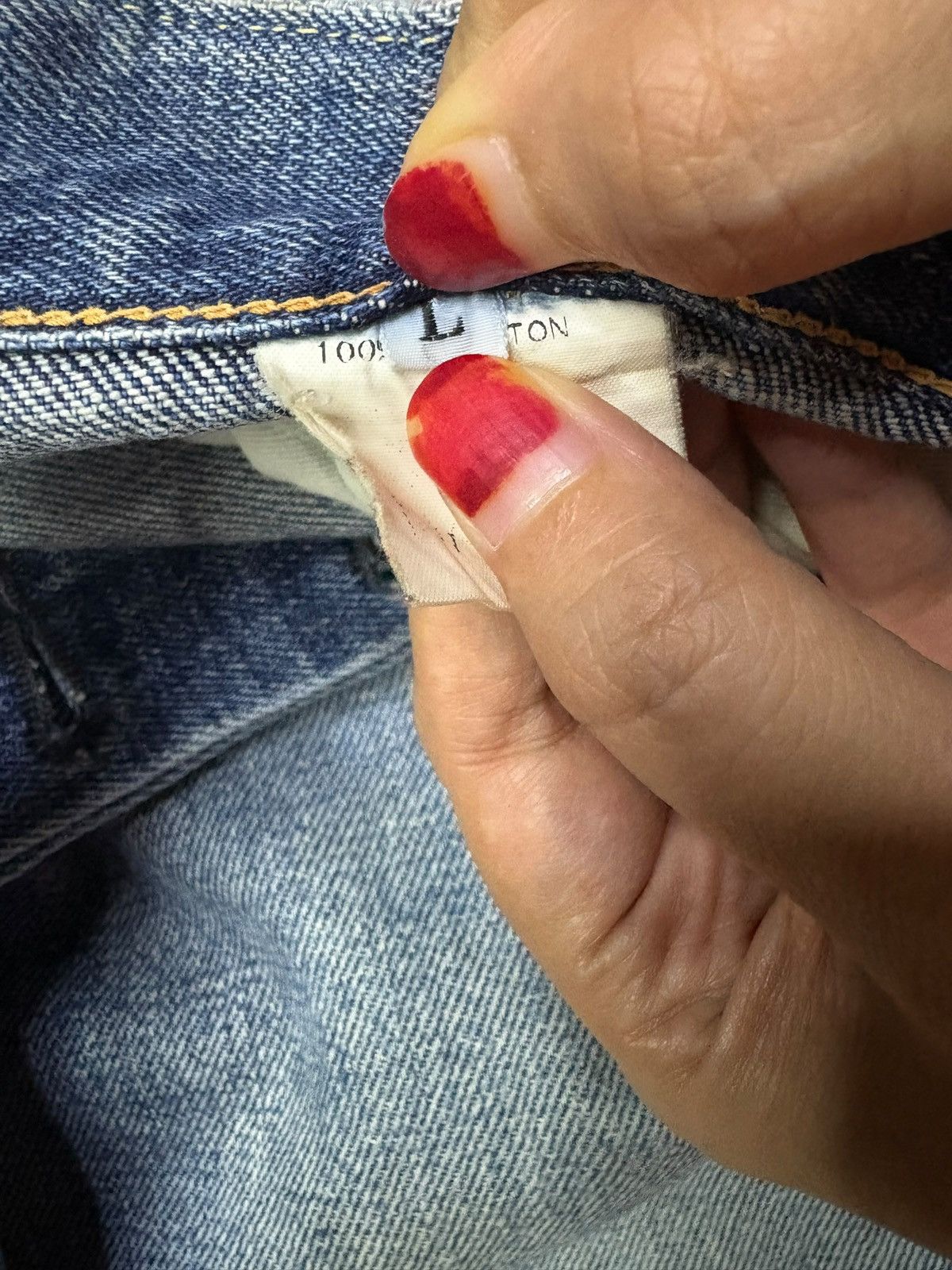 Japanese Brand Vintage Nepenthes Selvedge Distressed Loose Baggy Jeans Size US 30 / EU 46 - 10 Thumbnail
