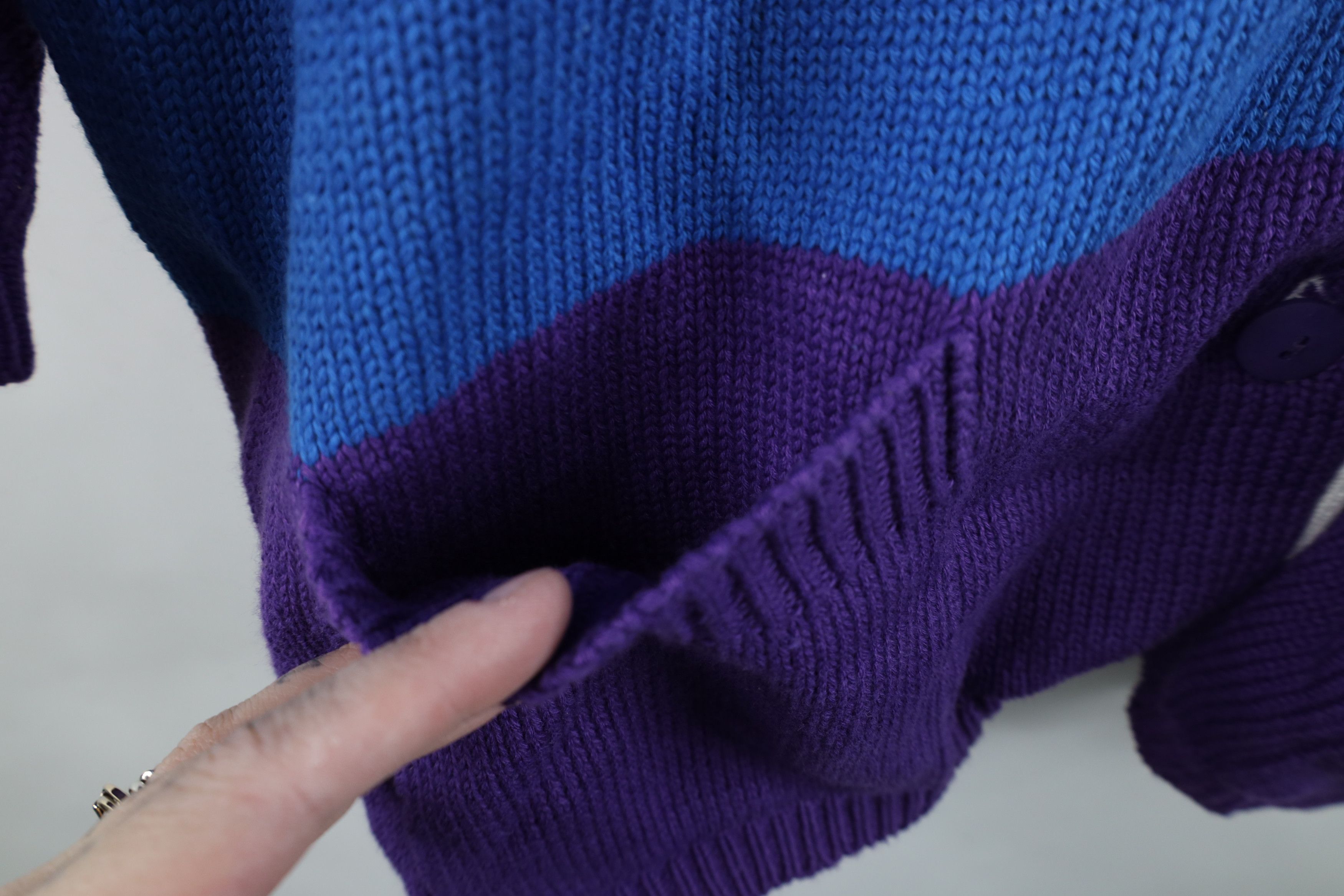 Dockers Vintage 90s Dockers Block Baggy Fit Knit Cardigan Sweater Size XL / US 12-14 / IT 48-50 - 5 Thumbnail