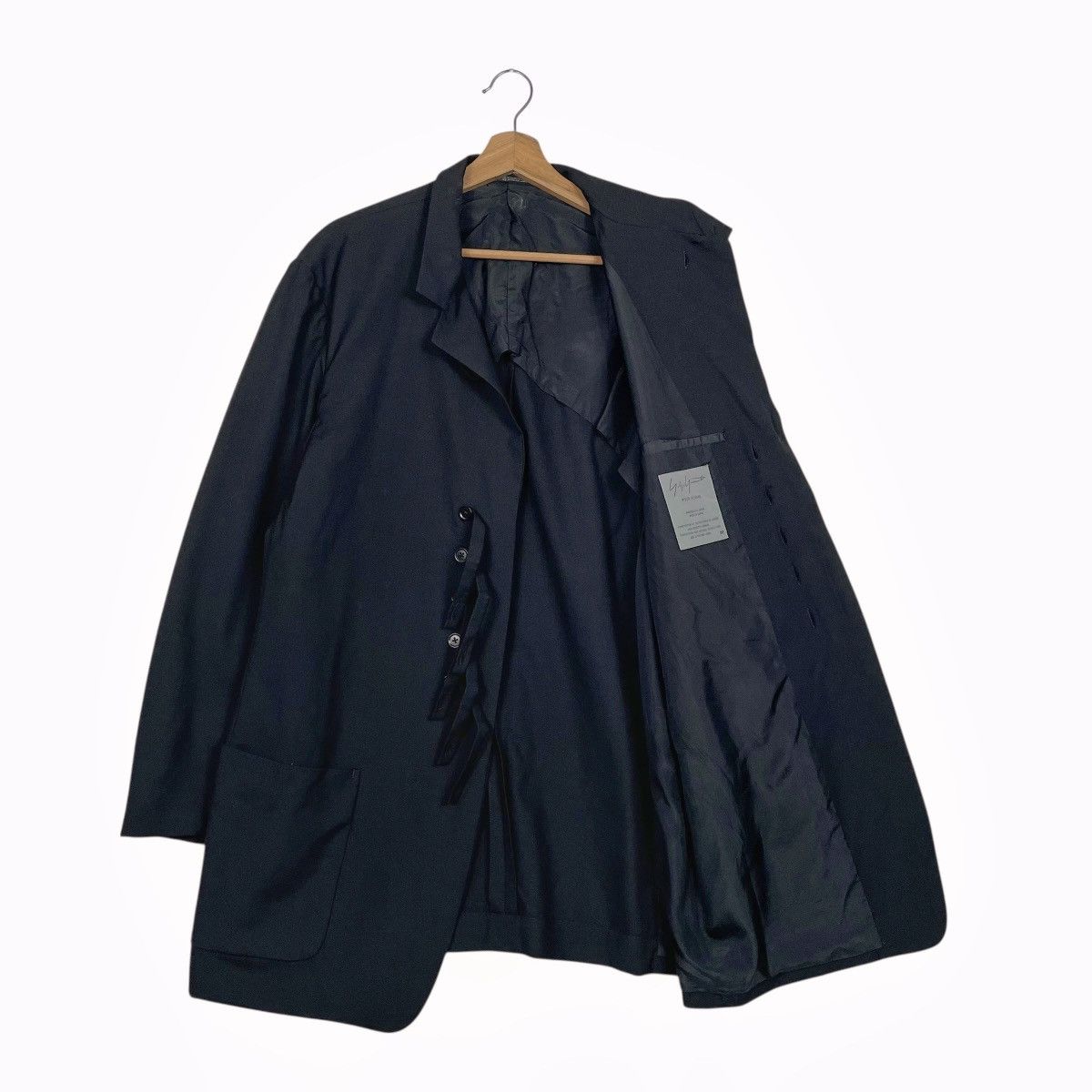 Yohji Yamamoto Vintage 90s Yohji Yamamoto Pour Homme Wool Gabardine Jacket Size US M / EU 48-50 / 2 - 9 Thumbnail