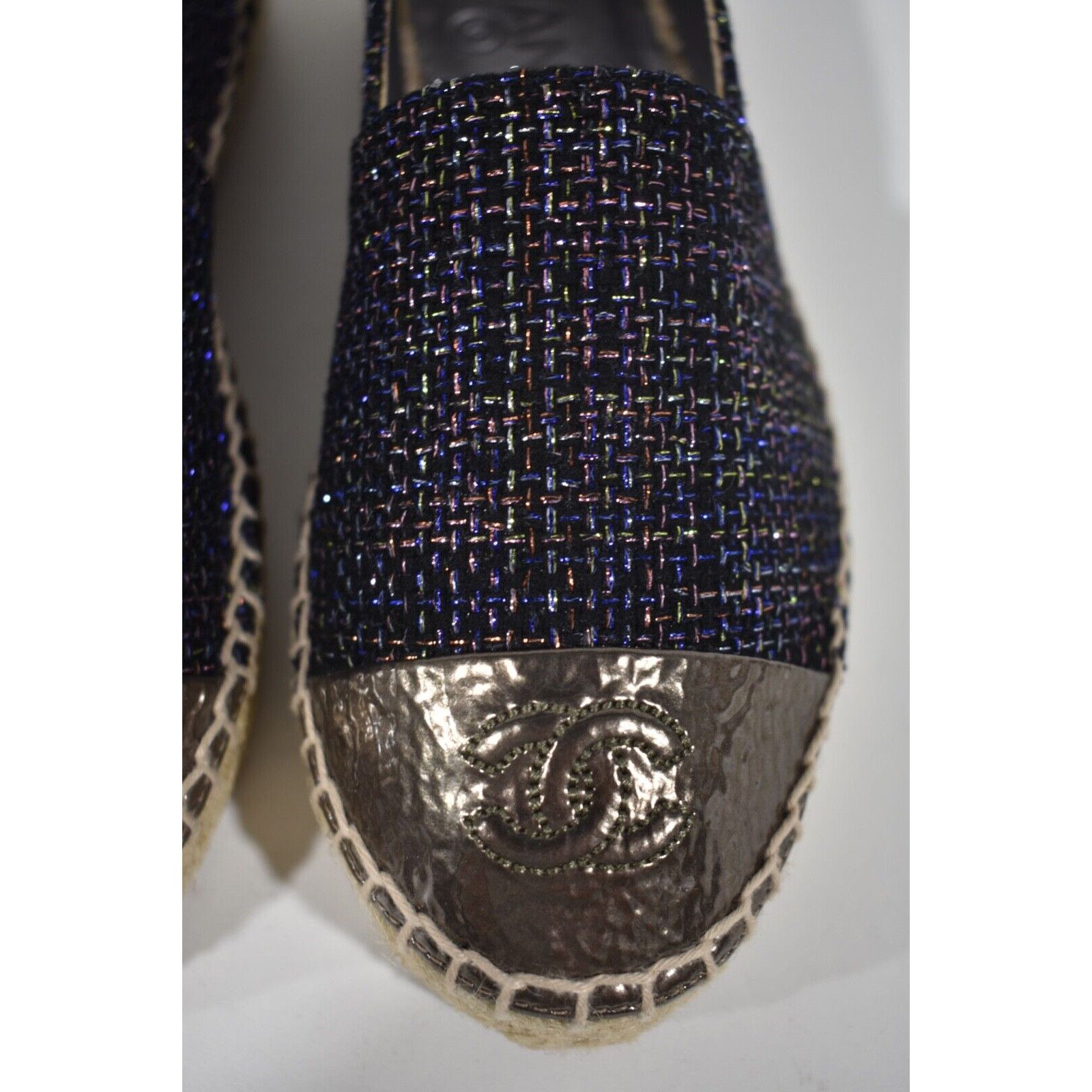 Chanel 16S Tweed CC Cap Toe Double Sole Espadrille Ballet Flats 35 Size US 5 / IT 35 - 6 Thumbnail