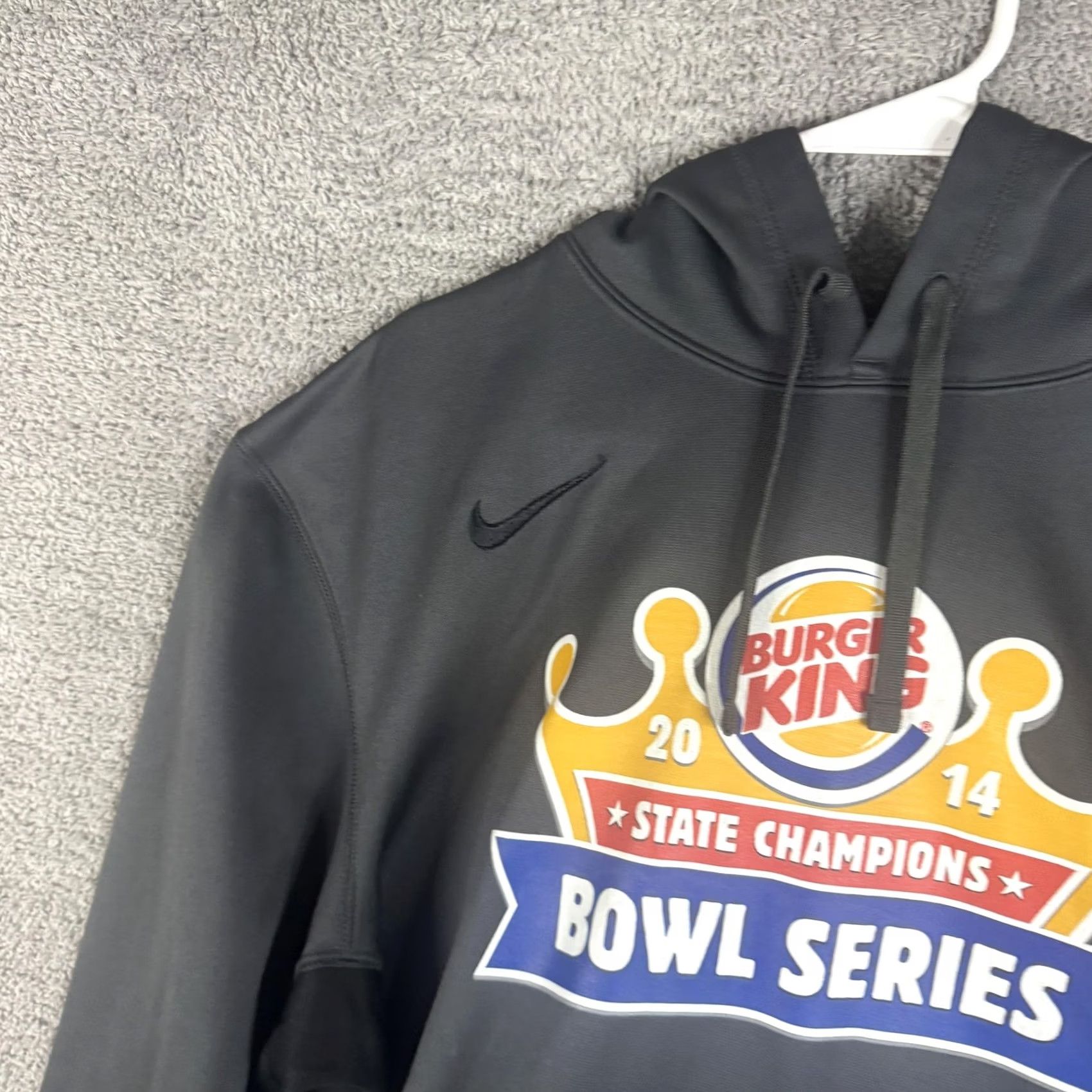 Nike Nike Therma-FIT Hoodie Mens XL Gray Burger King Bowl Fleece Pullover Sweatshirt Size US XL / EU 56 / 4 - 5 Thumbnail