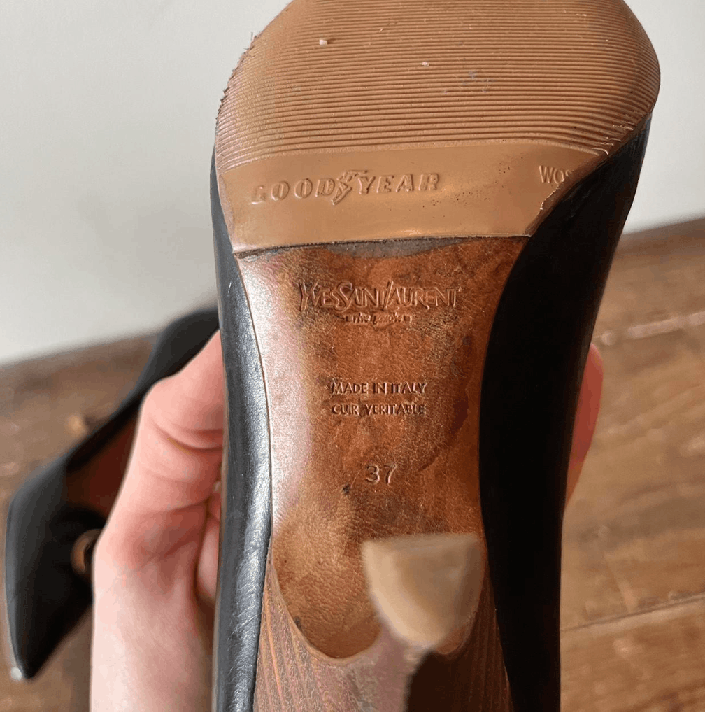 Yves Saint Laurent YSL Buckle Kitten Heel Size US 7 / IT 37 - 6 Thumbnail