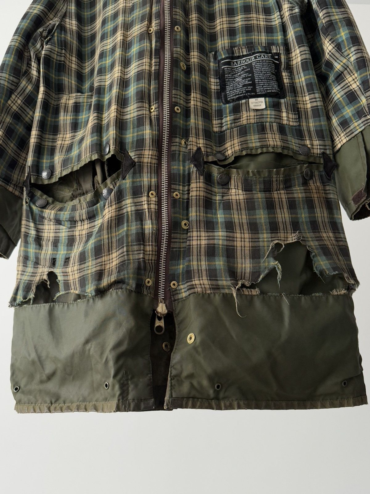 Barbour × Vintage Vintage 80s Barbour Border Waxed Khaki Jacket Size US M / EU 48-50 / 2 - 11 Thumbnail