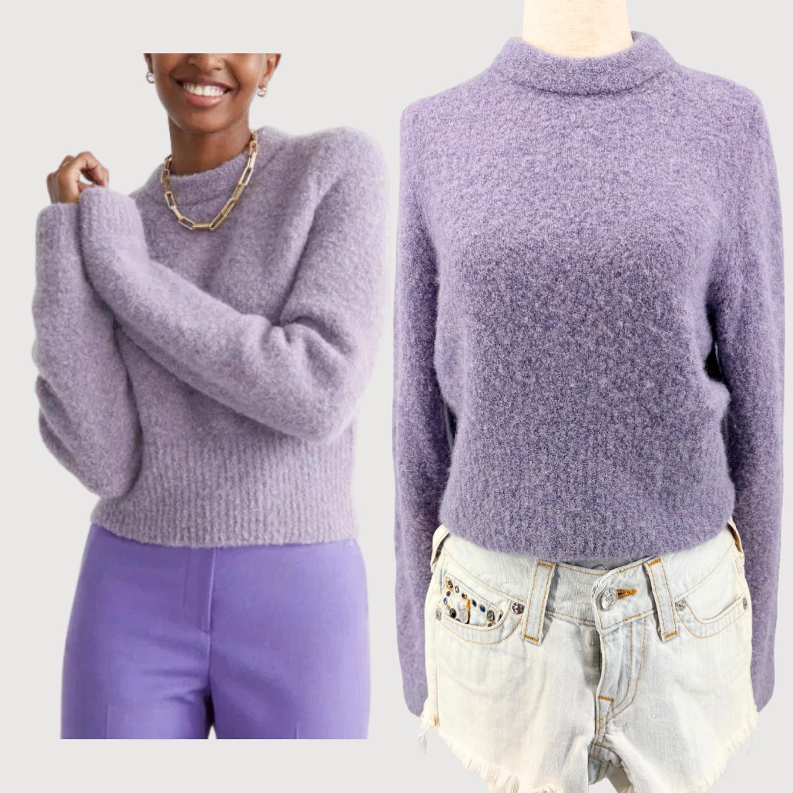 Other & Other Stories Alpaca Sweater Boxy Knit Lavender S Size S / US 4 / IT 40 - 1 Thumbnail