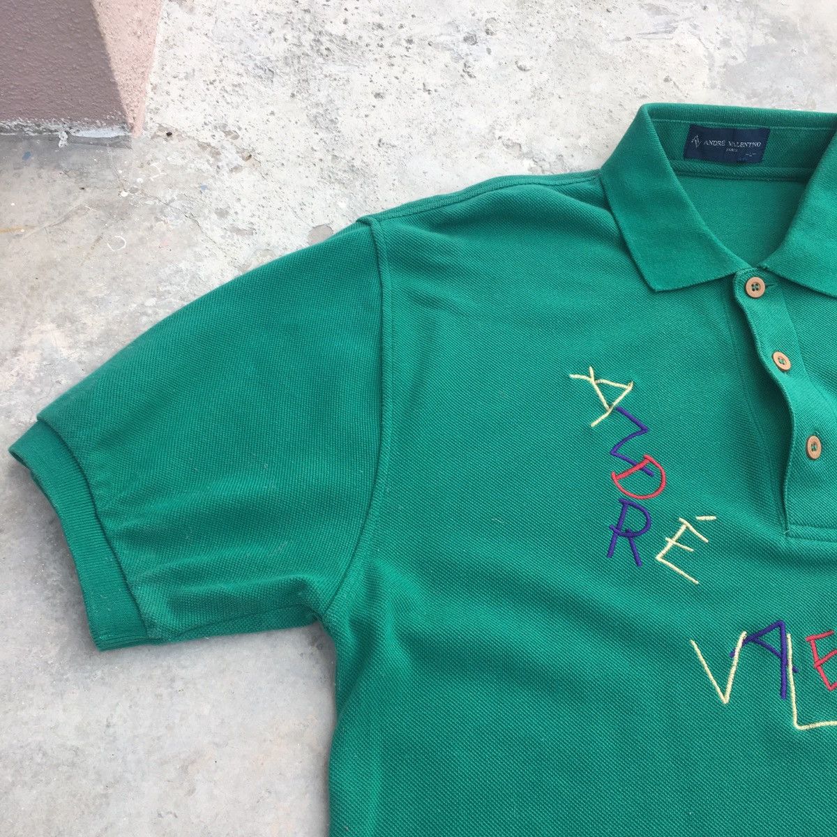 Valentino Vintage André Valentino Embroidery Polo Tee Size US M / EU 48-50 / 2 - 4 Thumbnail