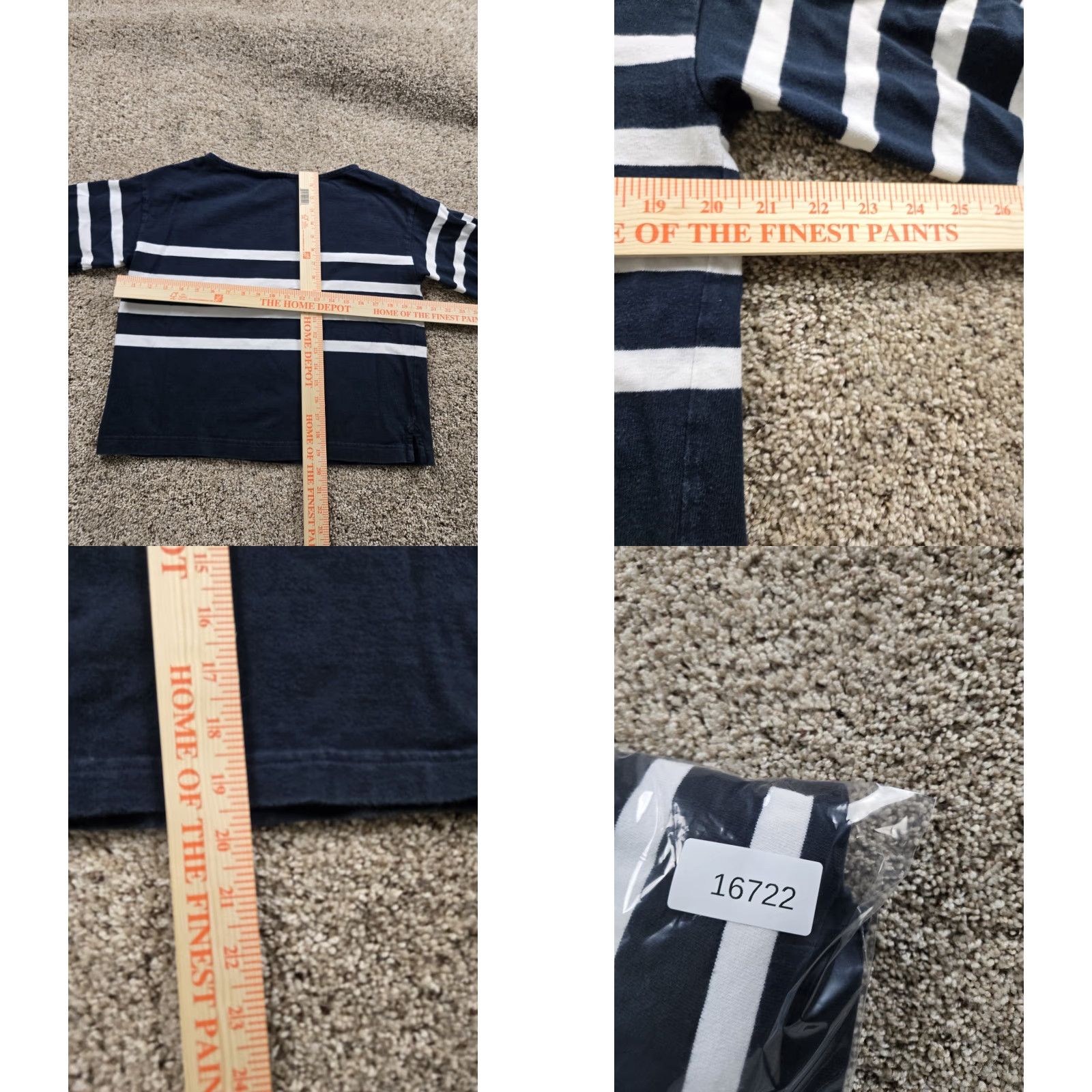 Faherty Faherty Shirt Womens Small Blue Striped Long Sleeve Scoop Neck Cotton Size S / US 4 / IT 40 - 8 Thumbnail