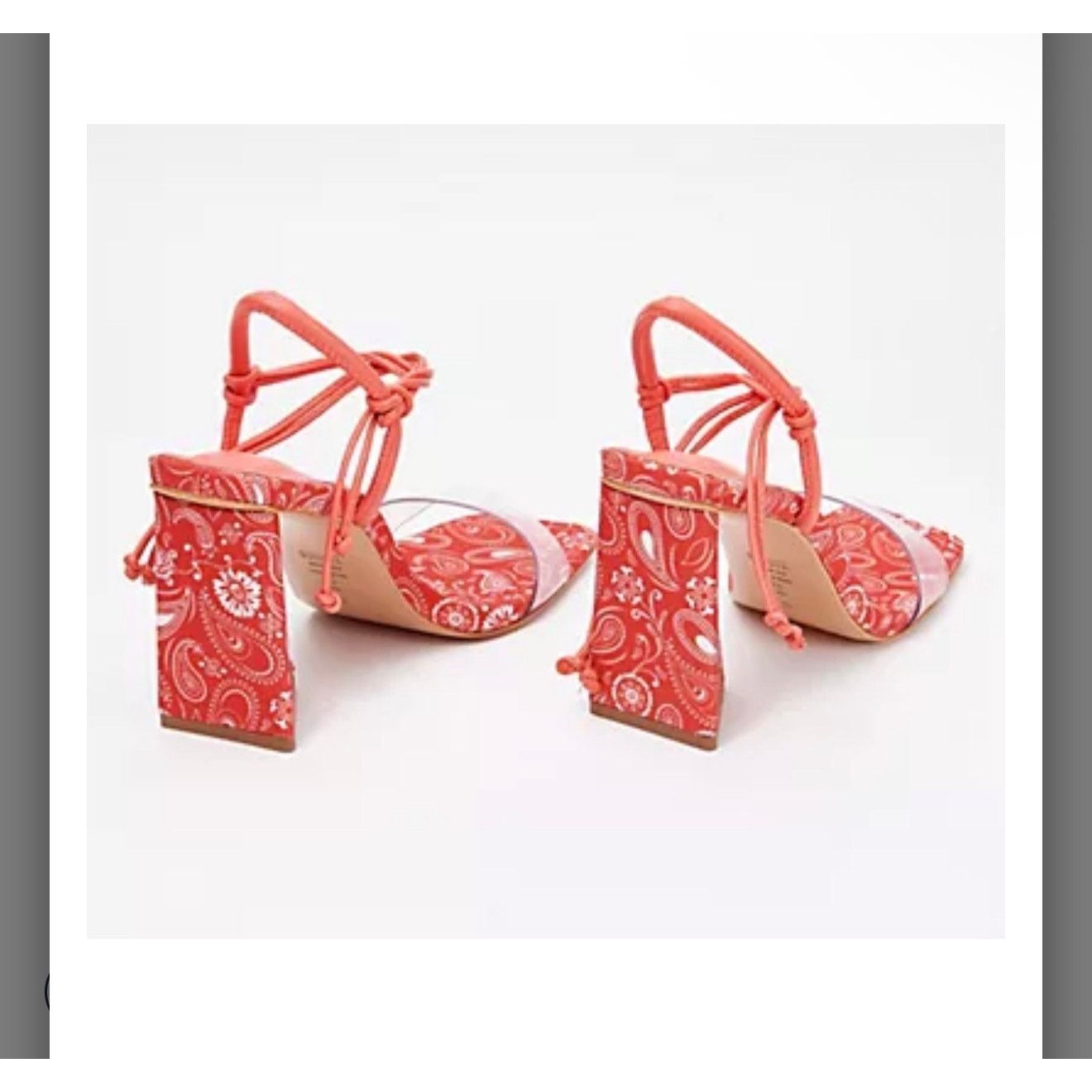 SCHUTZ Schutz Tie Front Heeled Sandals - Mayala coral red 8.5 Size US 8.5 / IT 38.5 - 2 Thumbnail