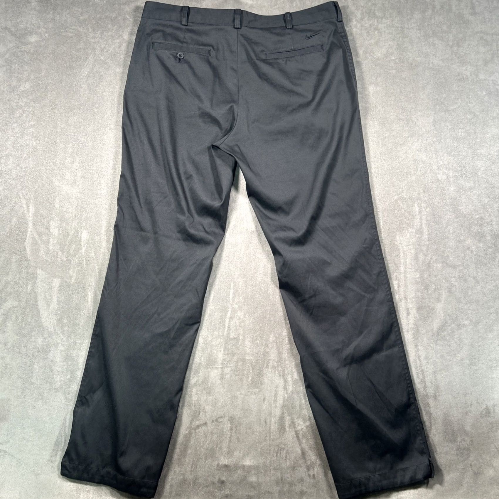 Nike Nike Golf Pants Mens 38x34 Black Dri-FIT Performance Stretch Flat Front Slash Pockets Size US 38 / EU 54 - 6 Thumbnail