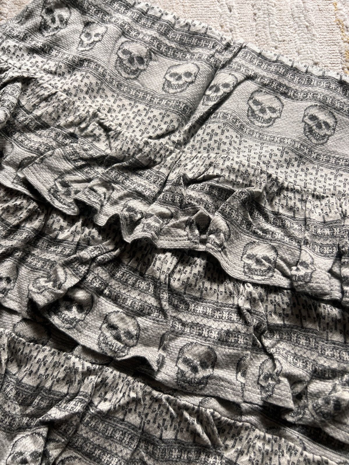 Hysteric Glamour × Japanese Brand Hysteric Glamour Ruffle Skull Mini Skirt Size 29" - 6 Thumbnail