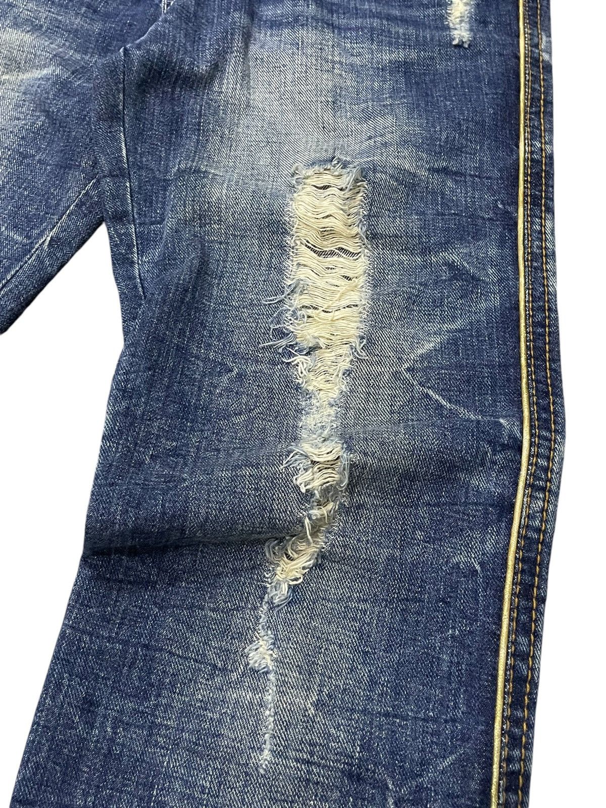 GOSTAR DE FUGA × Shellac × semanticdesign Pinball japan Studded Distressed Honeycomb Flared Jeans Size US 32 / EU 48 - 7 Thumbnail