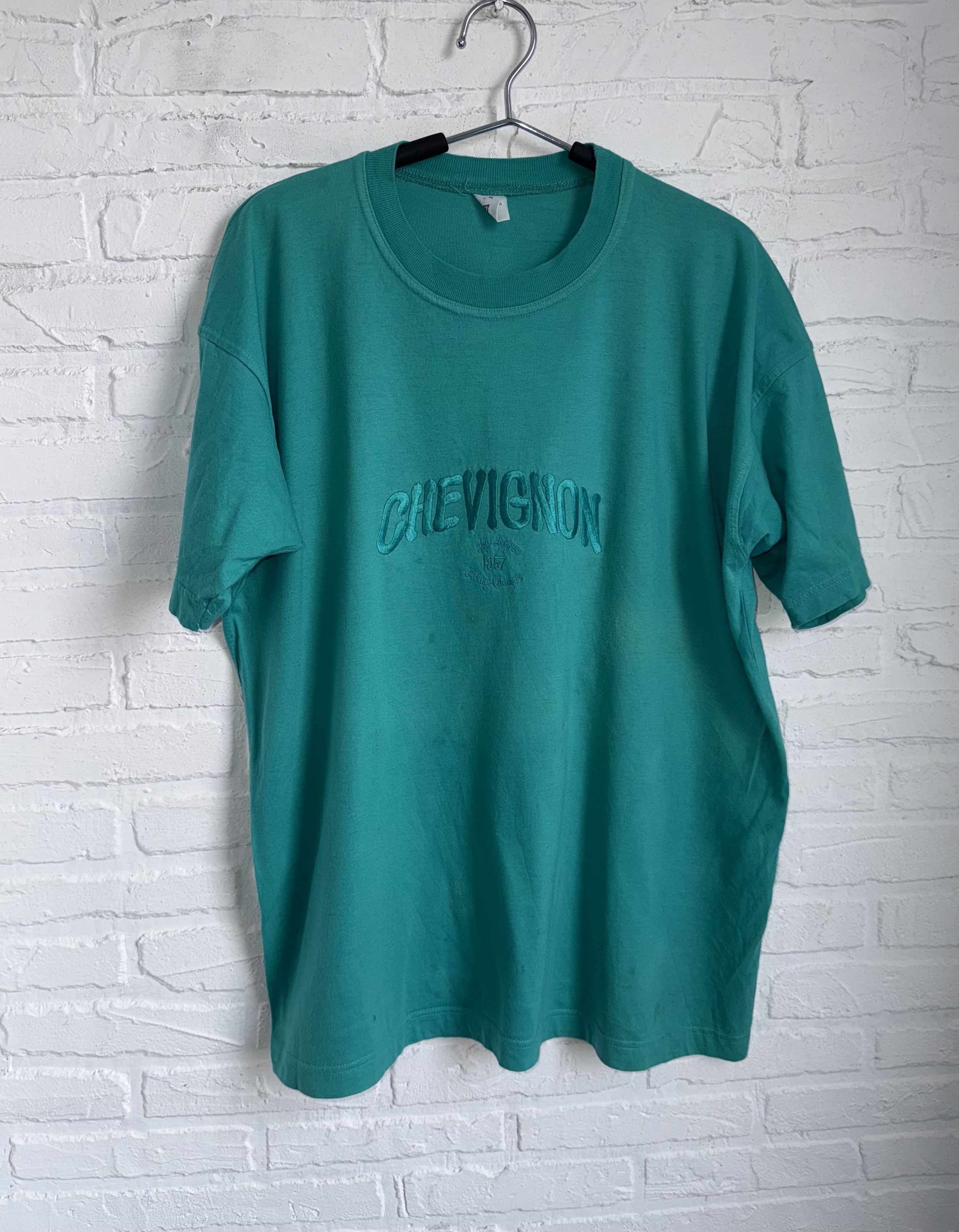 Chevignon Vintage 70s 80s Chevignon embroidered logo t-shirt Size US XL / EU 56 / 4 - 1 Thumbnail