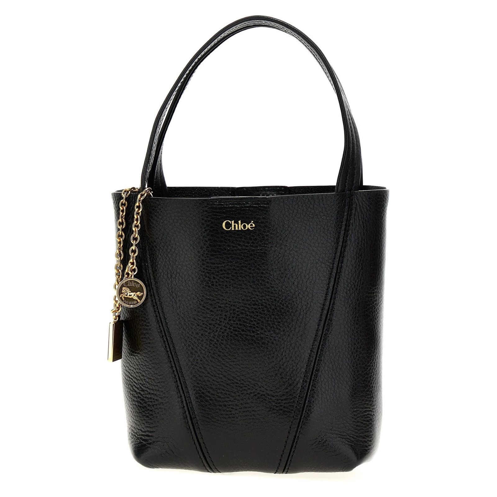 Chloe Chloe Small Spin Black Grained Leather Handbag New & Authent Size ONE SIZE - 1 Thumbnail
