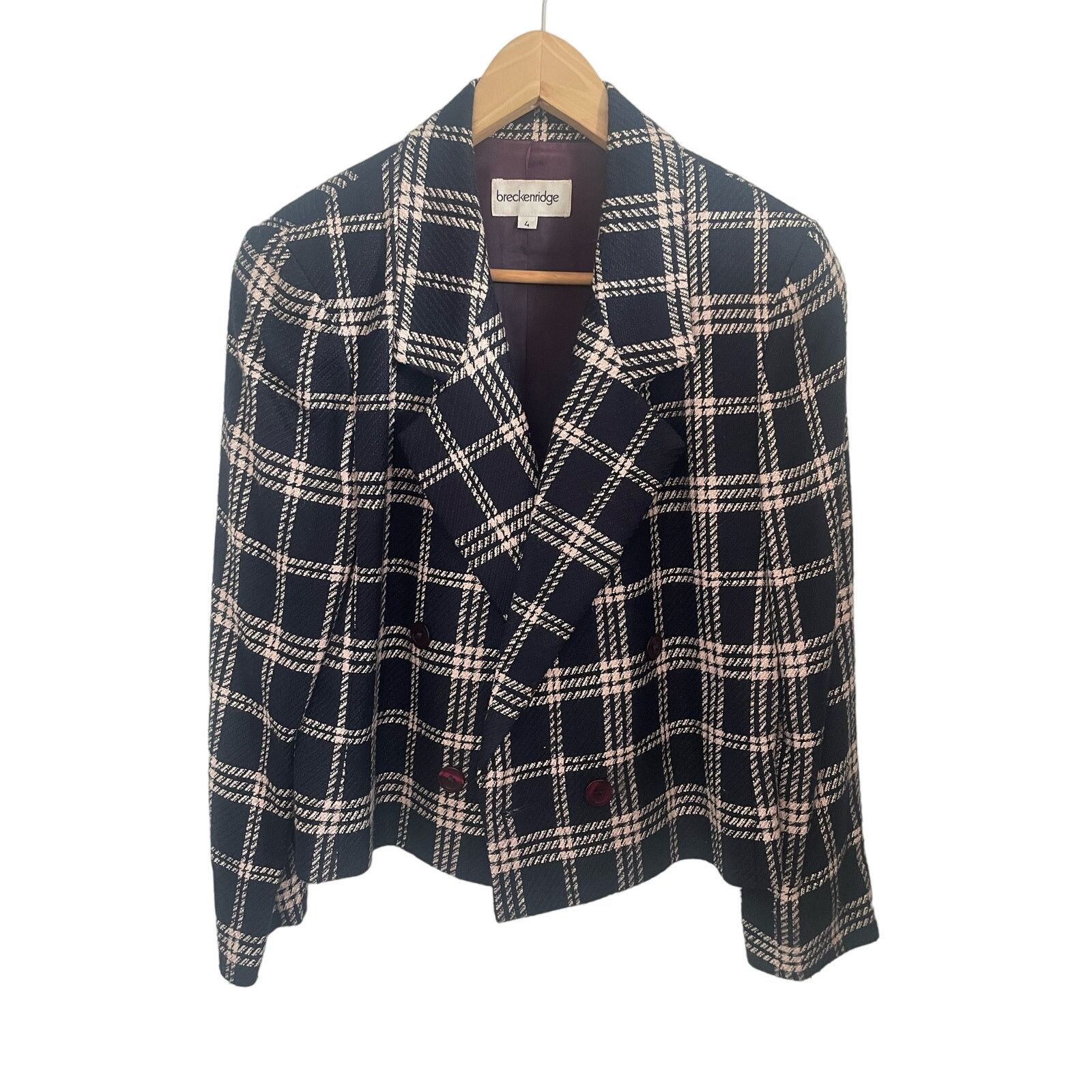 Other Breckenridge Womens Vintage Plaid Blazer Size S / US 4 / IT 40 - 9 Thumbnail