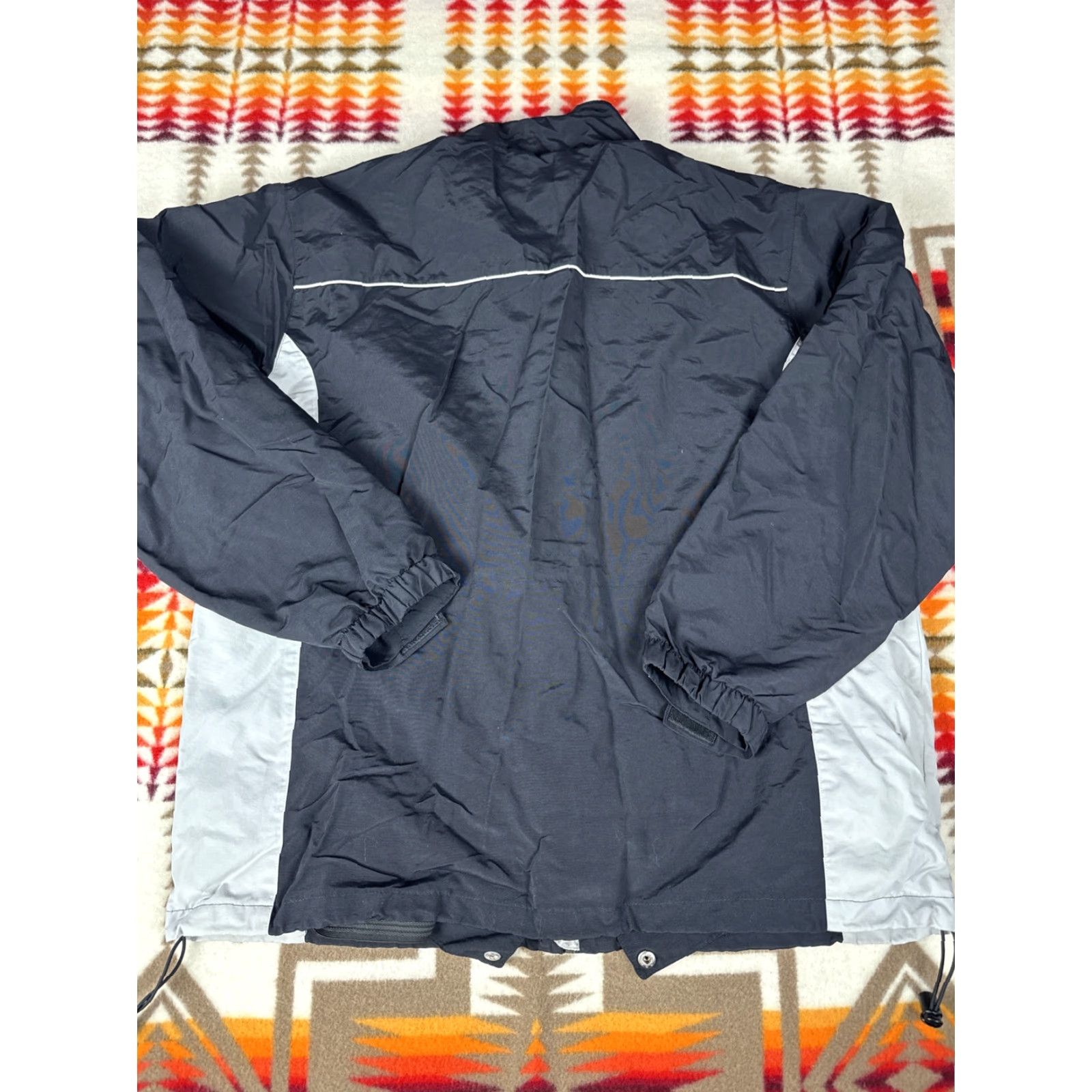 Vintage Athletech Windbreaker Jacket Mens L Black & Gray Bomber Style Men’s Regular Size Size US L / EU 52-54 / 3 - 7 Thumbnail