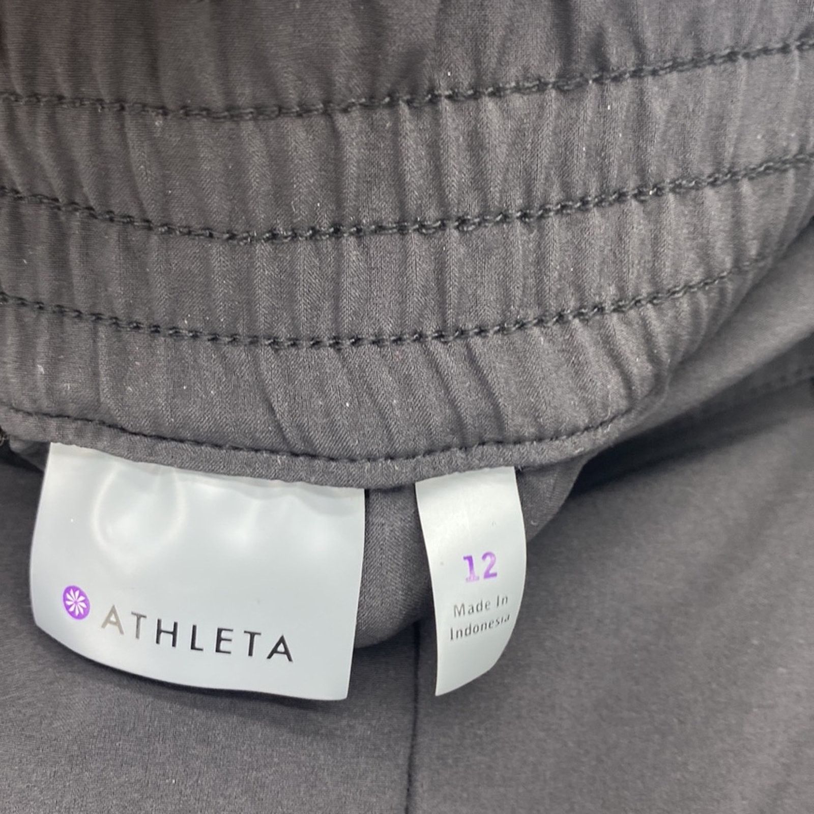 Athleta Athleta black wide leg pants athleisure casual workout sz 12 Size 34" / US 12 / IT 48 - 5 Thumbnail