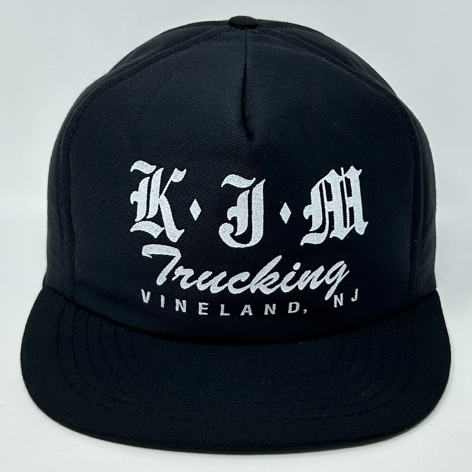 Vintage Vintage KJM Trucking Hat Baseball Cap Vineland New Jersey Size ONE SIZE - 1 Thumbnail