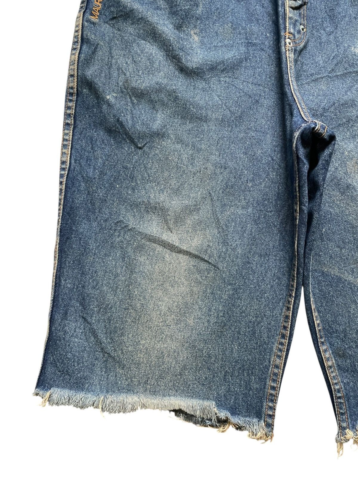 Japanese Brand Vintage Japanese Brand Mud Wash Distress Loose Jean Shorts Size US 34 / EU 50 - 8 Thumbnail