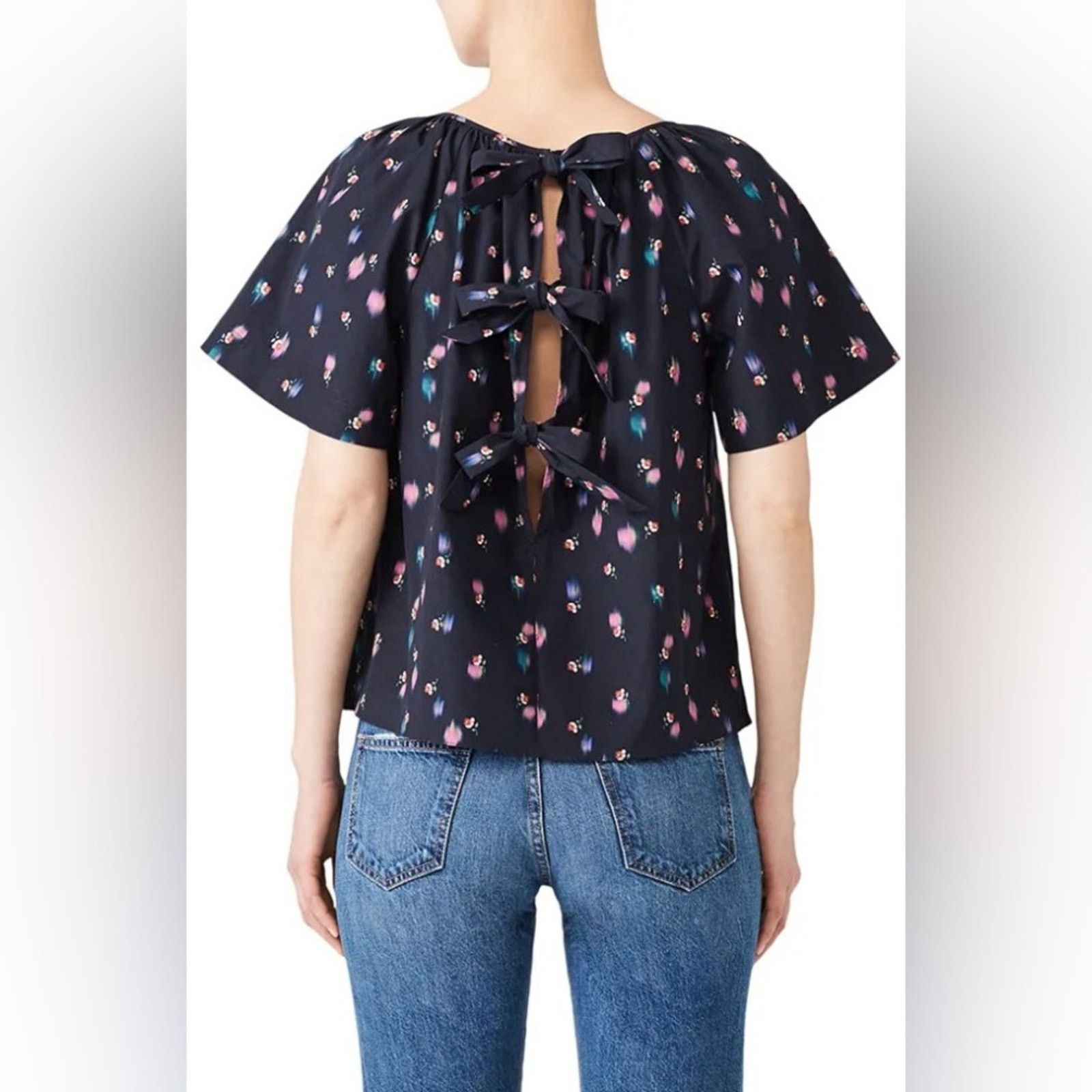 Rebecca Taylor Rebecca Taylor $275 Flutter Sleeve Blouse Size 12 Size XL / US 12-14 / IT 48-50 - 2 Thumbnail