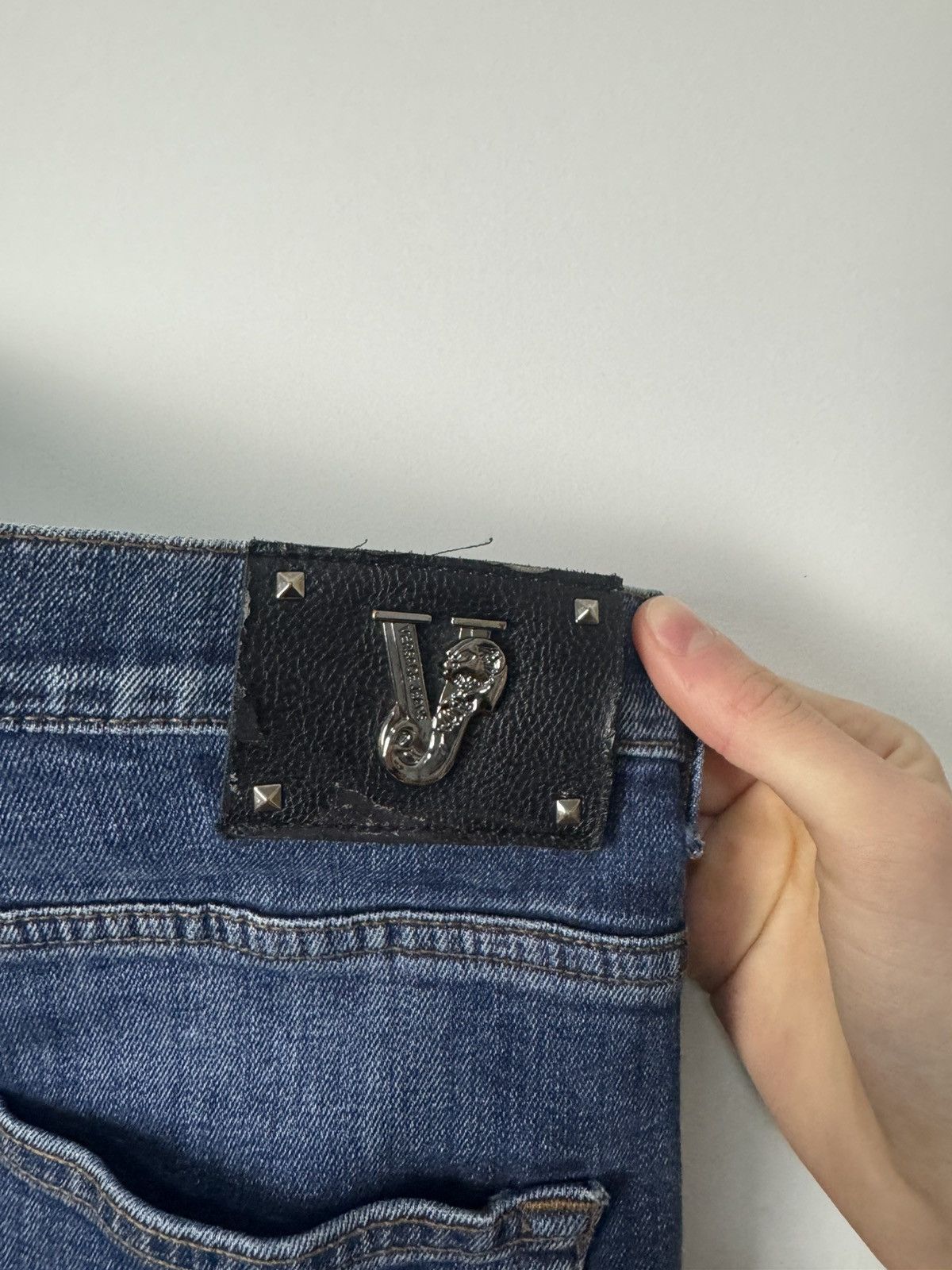 Versace Versace Jeans Metal Logo Denim Luxury Designer Y2K style Size US 31 - 14 Thumbnail