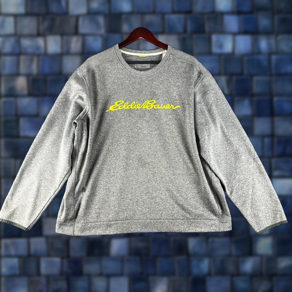 Eddie Bauer Eddie Bauer SweatShirt Mens XL Gray Long Sleeve Logo FLAW Burn Mark on Front Size US XL / EU 56 / 4 - 1 Thumbnail