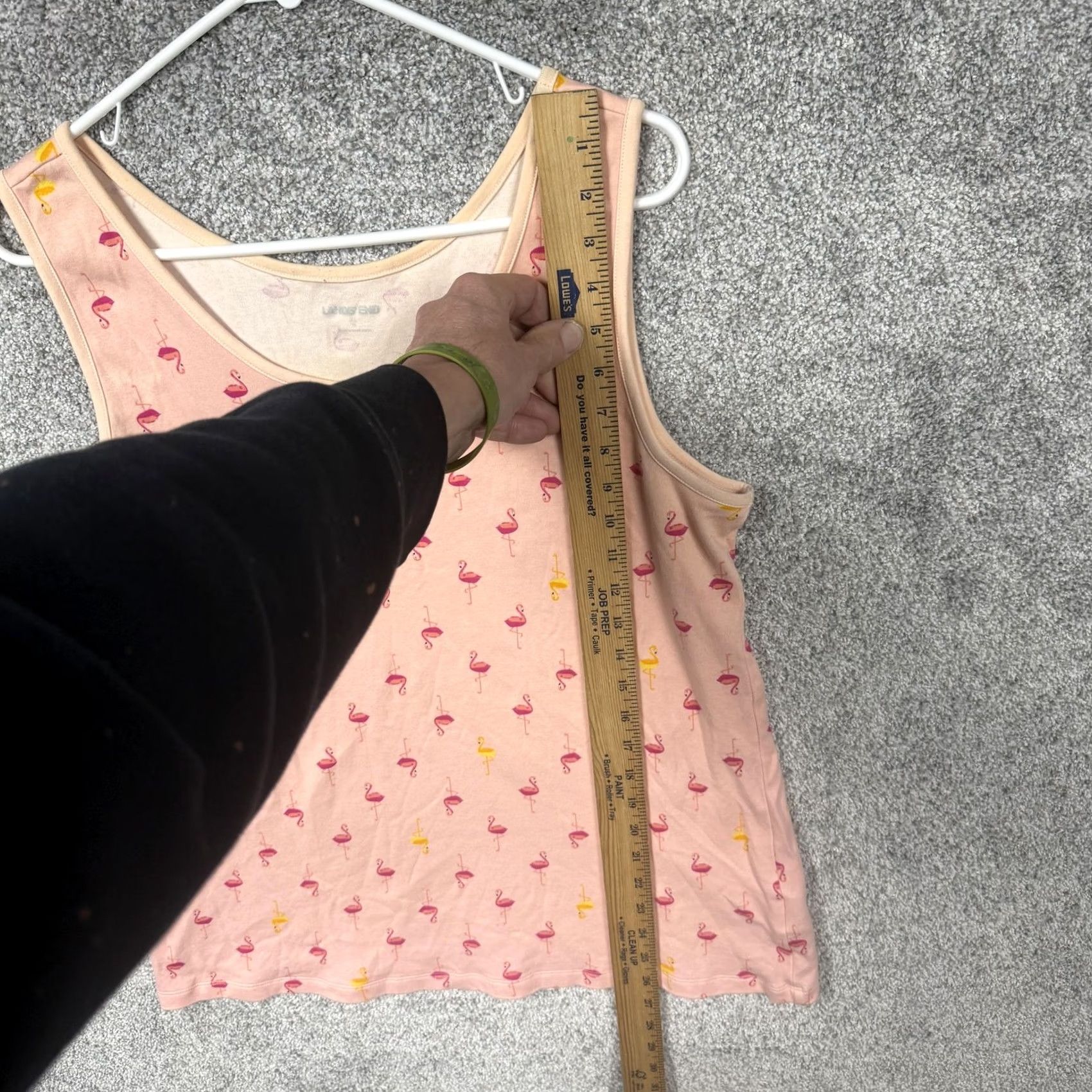Lands' End Lands' End Tank Top XL Flamingo Print Peach Pink Yellow Beach Summer Casual Womens Sleeveless Scoop Neck Jersey Cotton Size XL / US 12-14 / IT 48-50 - 2 Thumbnail