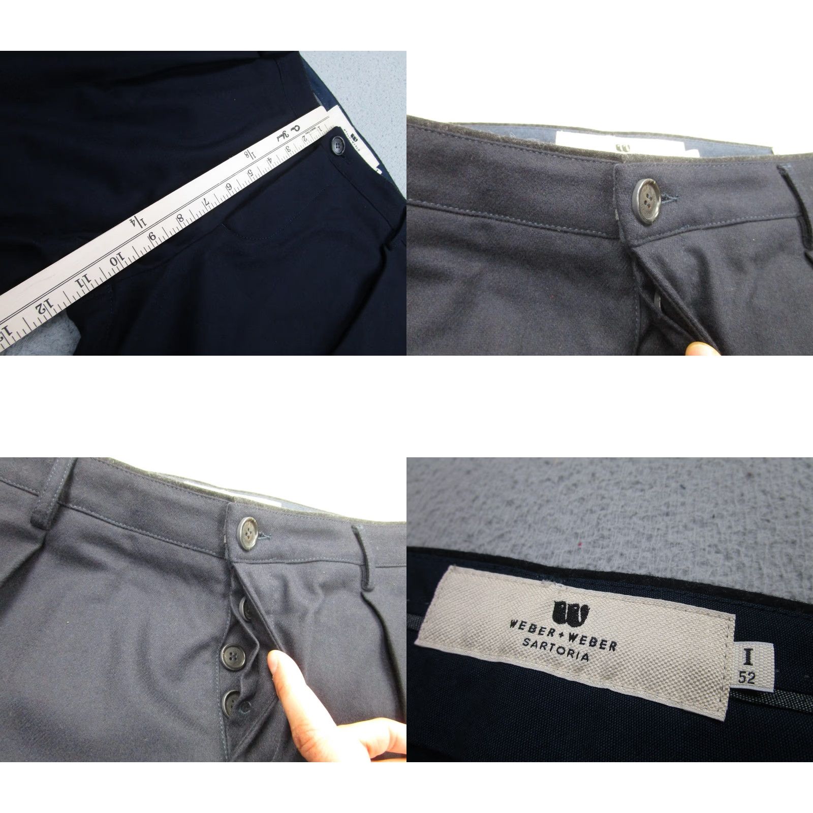 Vintage VINTAGE Weber Weber Sartoria Pants Mens 52 Navy Wool Cashmere Dress Trousers Italy Size US 36 / EU 52 - 8 Thumbnail
