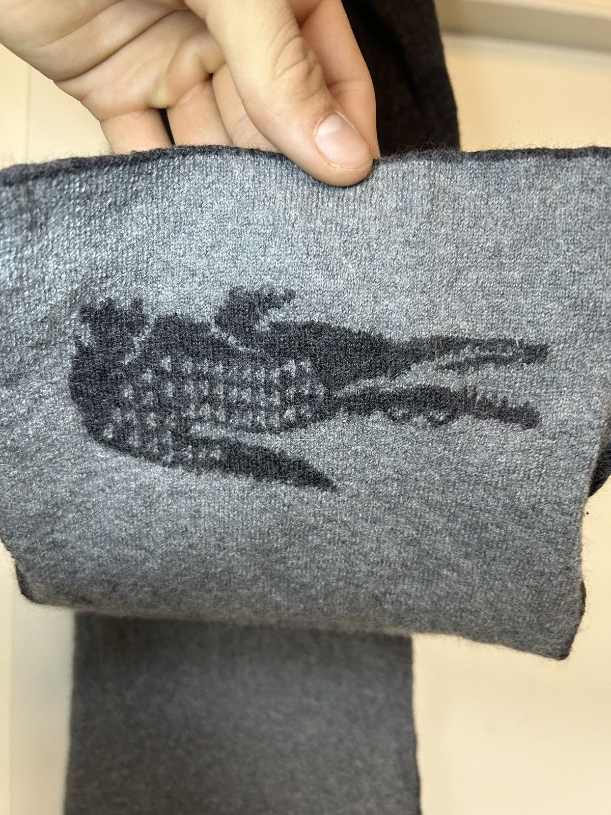 Lacoste Vintage Lacoste 100% wool reversible scarf Size ONE SIZE - 6 Thumbnail