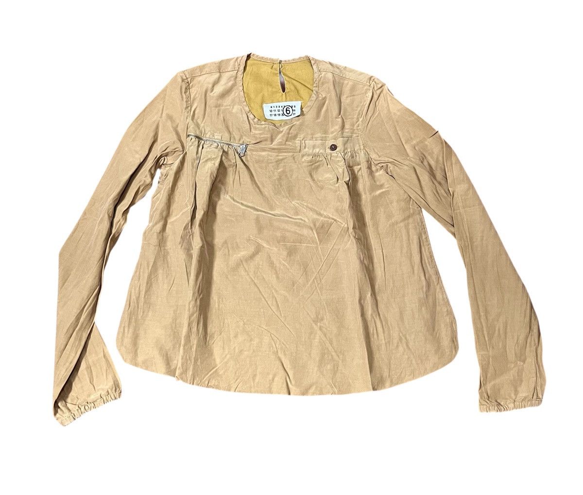 Maison Margiela Vintage maison martin margiela mm6 light gold longsleeve Size S / US 4 / IT 40 - 1 Thumbnail