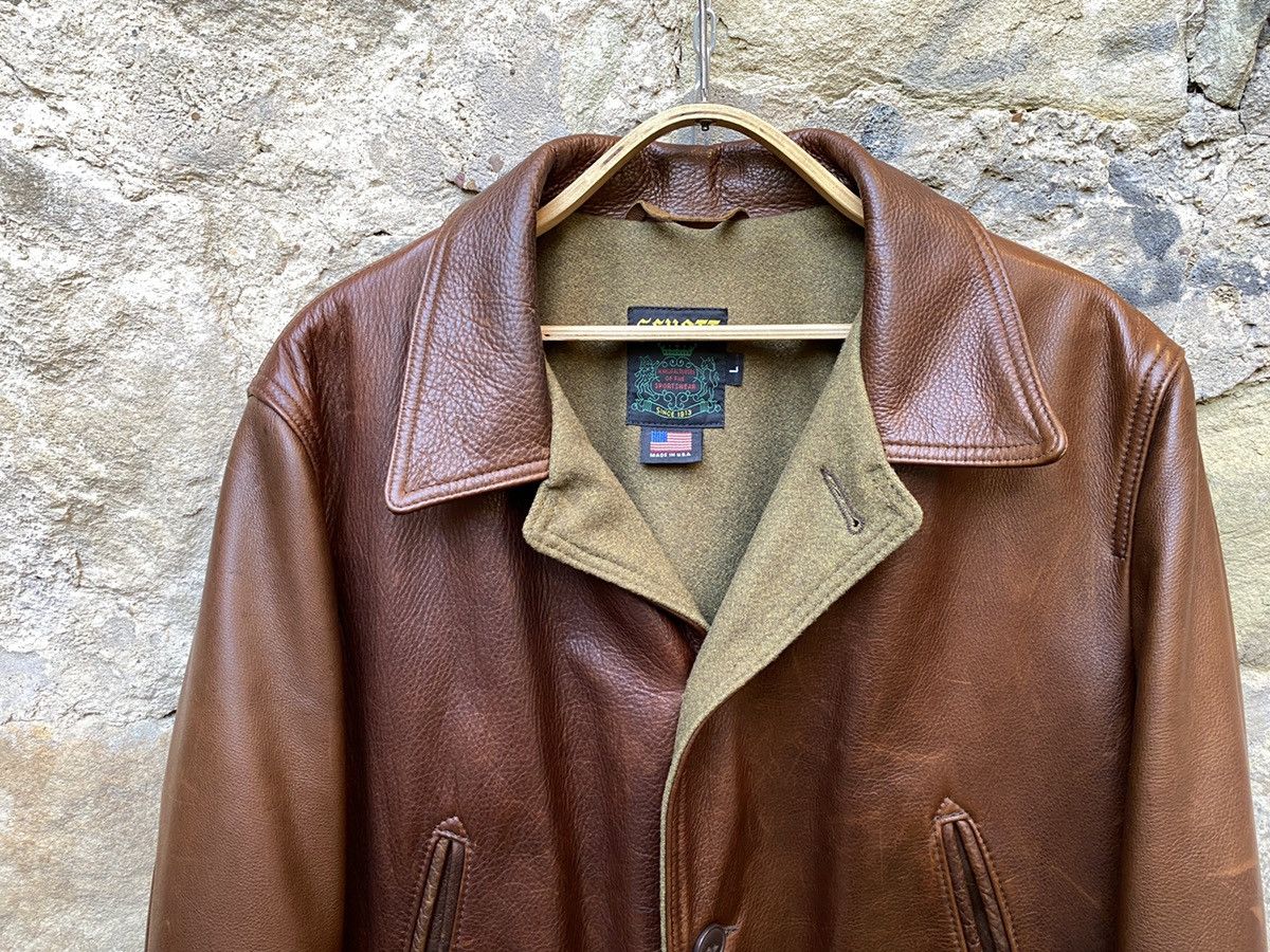 Schott Schott 569 Car Coat Cowhide Leather Jacket Size US L / EU 52-54 / 3 - 4 Thumbnail