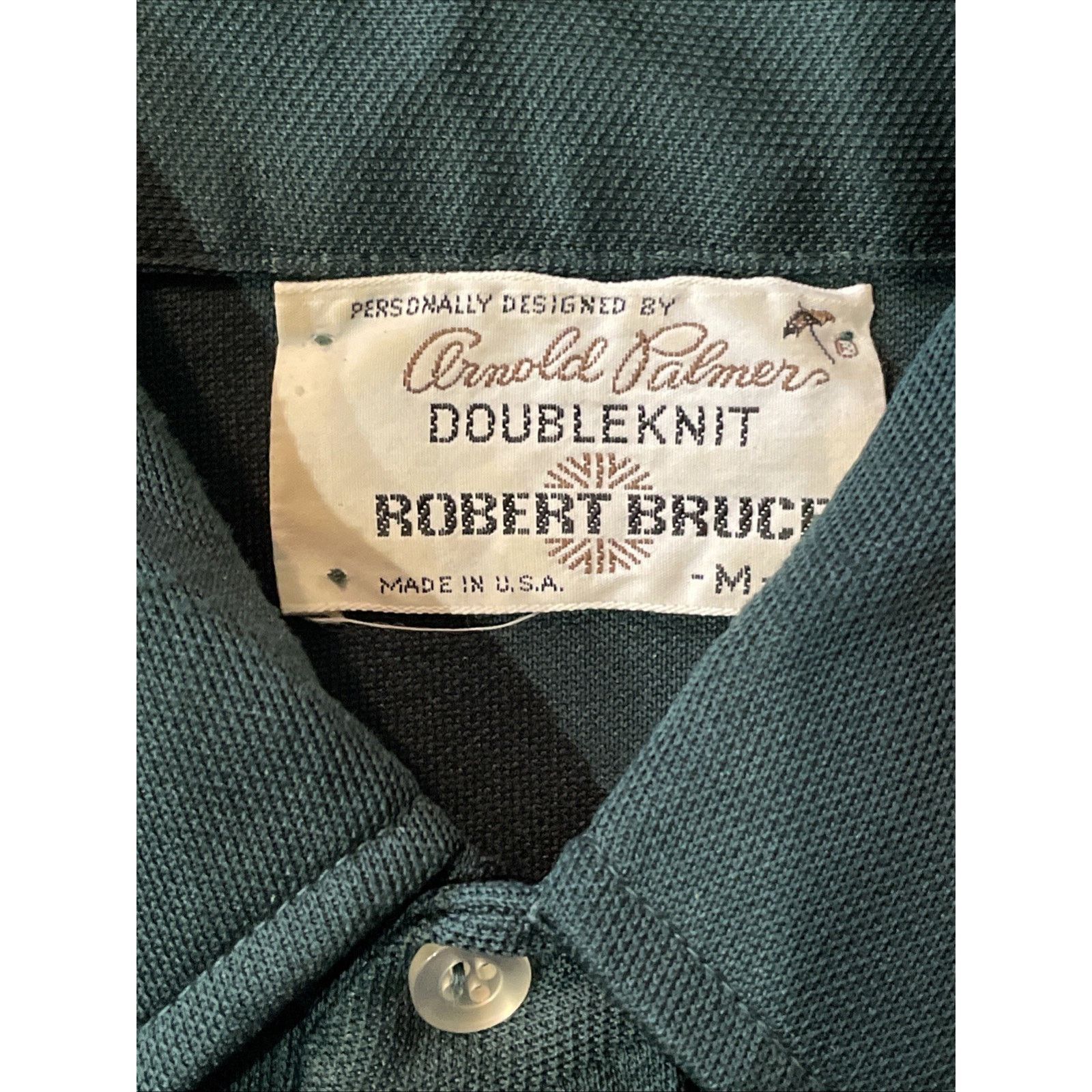 Robert Bruce Vtg 70s Arnold Palmer by Robert Bruce Polo Shirt Medium M Size US M / EU 48-50 / 2 - 3 Thumbnail