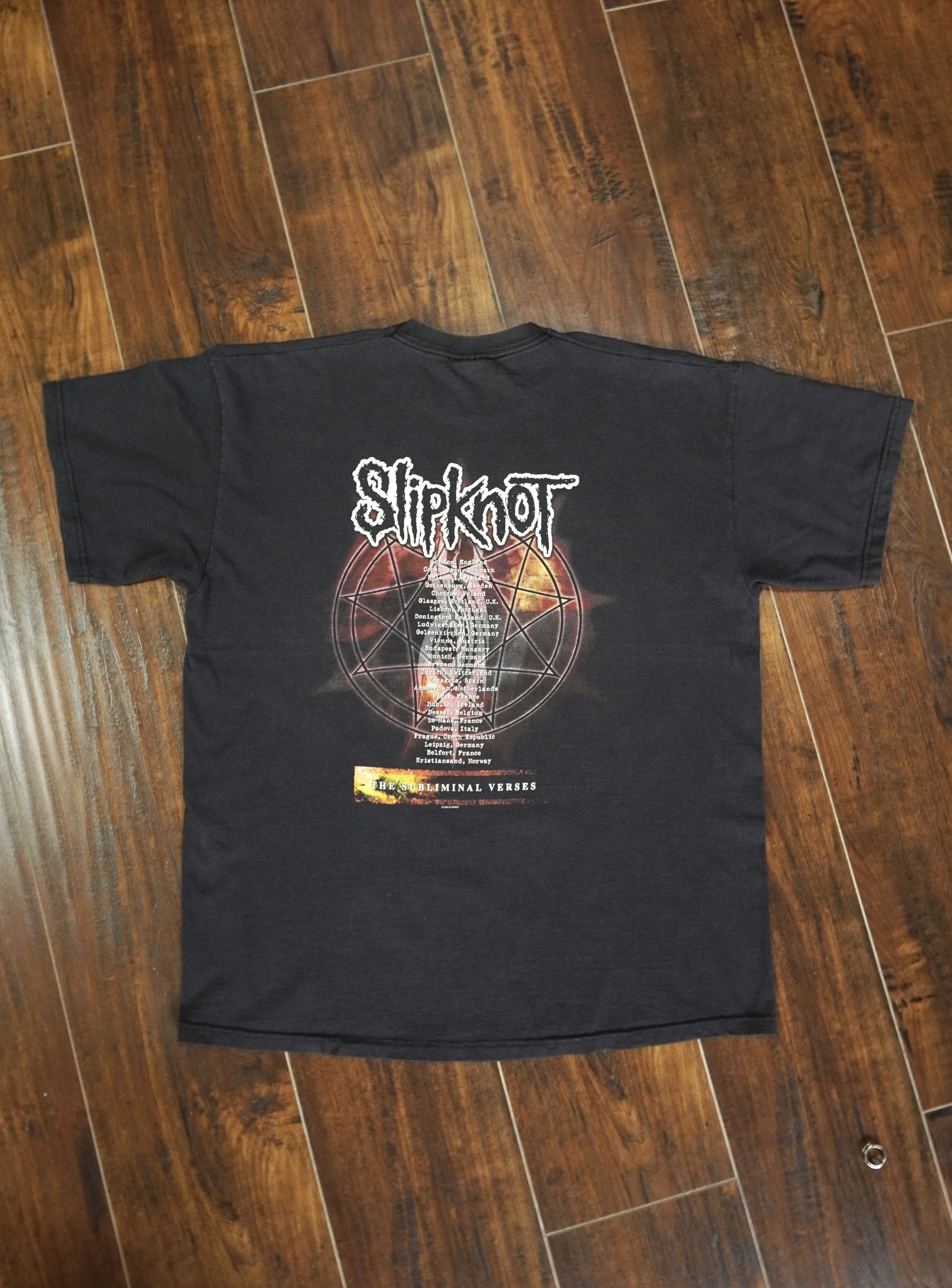 Band Tees Vintage Y2K Slipknot The Subliminal Verses 2004 Tour T-Shirt Size US XL / EU 56 / 4 - 2 Thumbnail