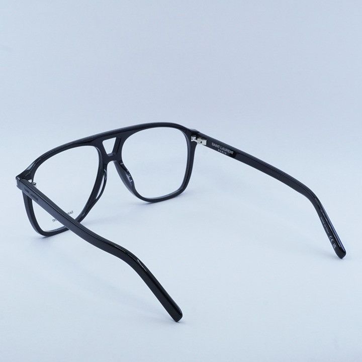 Saint Laurent Paris Saint Laurent SL596 DUNE OPT 001 Eyeglasses Shiny Black 58mm Size ONE SIZE - 10 Thumbnail