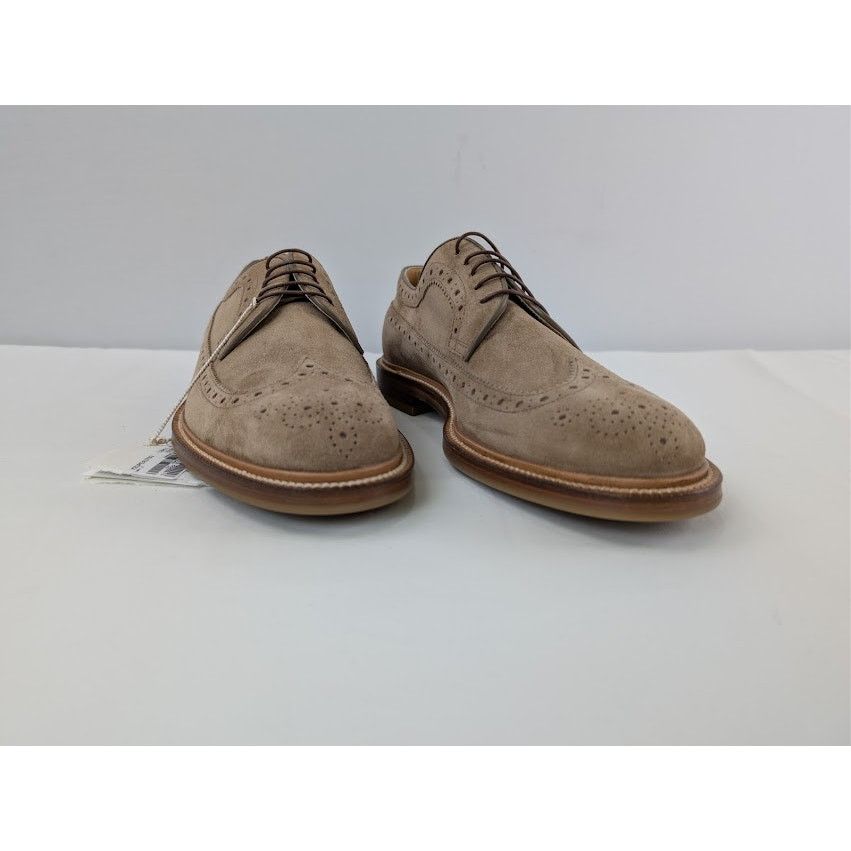 Brunello Cucinelli o1rshd1 Suede Longwing Brogue Derby Boots in Brown Size US 12 / EU 45 - 5 Thumbnail