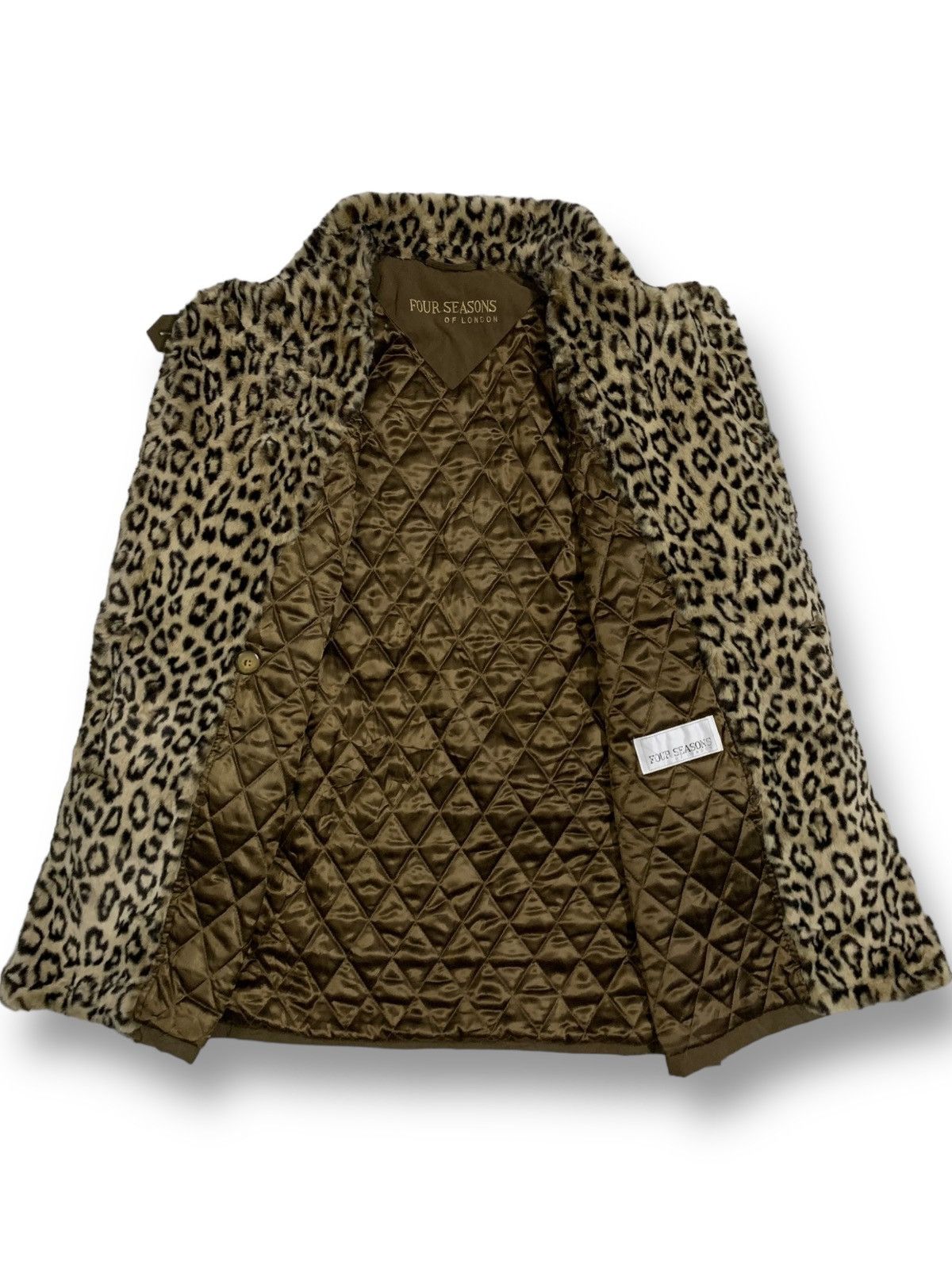 Other 4 Season of London Leopard Faux Fur Long Coat Size L / US 10 / IT 46 - 4 Thumbnail