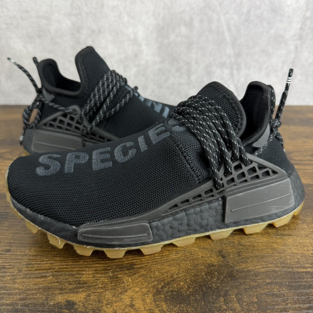 Adidas × Pharrell Adidas NMD Hu Trail x Pharrell Now Is Her Time Black EG7836 Size US 5 / EU 37 - 2 Thumbnail
