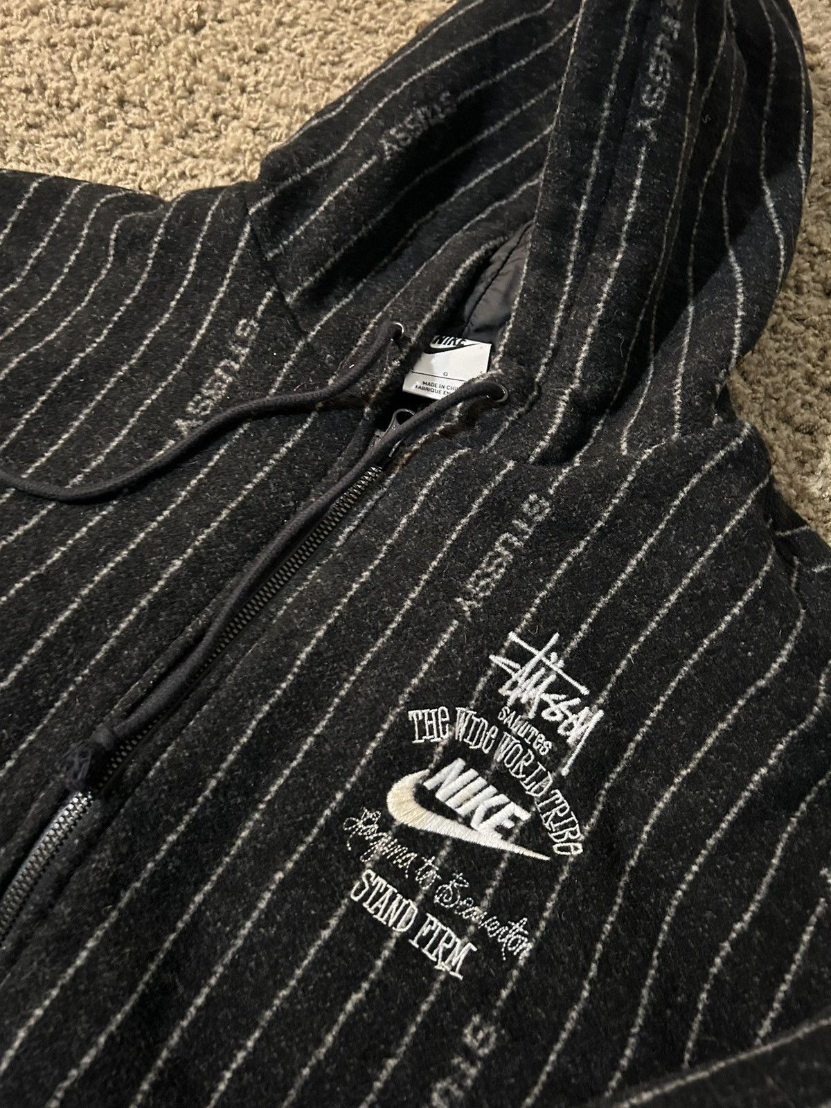 Nike × Stussy Nike x Stussy Stripped Wool Jacket | Grailed