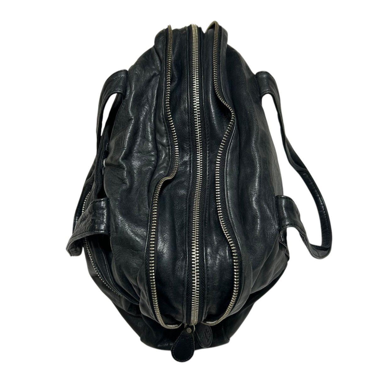 Designer × Vintage × Yohji Yamamoto Vintage Yohji Yamamoto black multi zip leather bag Size ONE SIZE - 9 Thumbnail