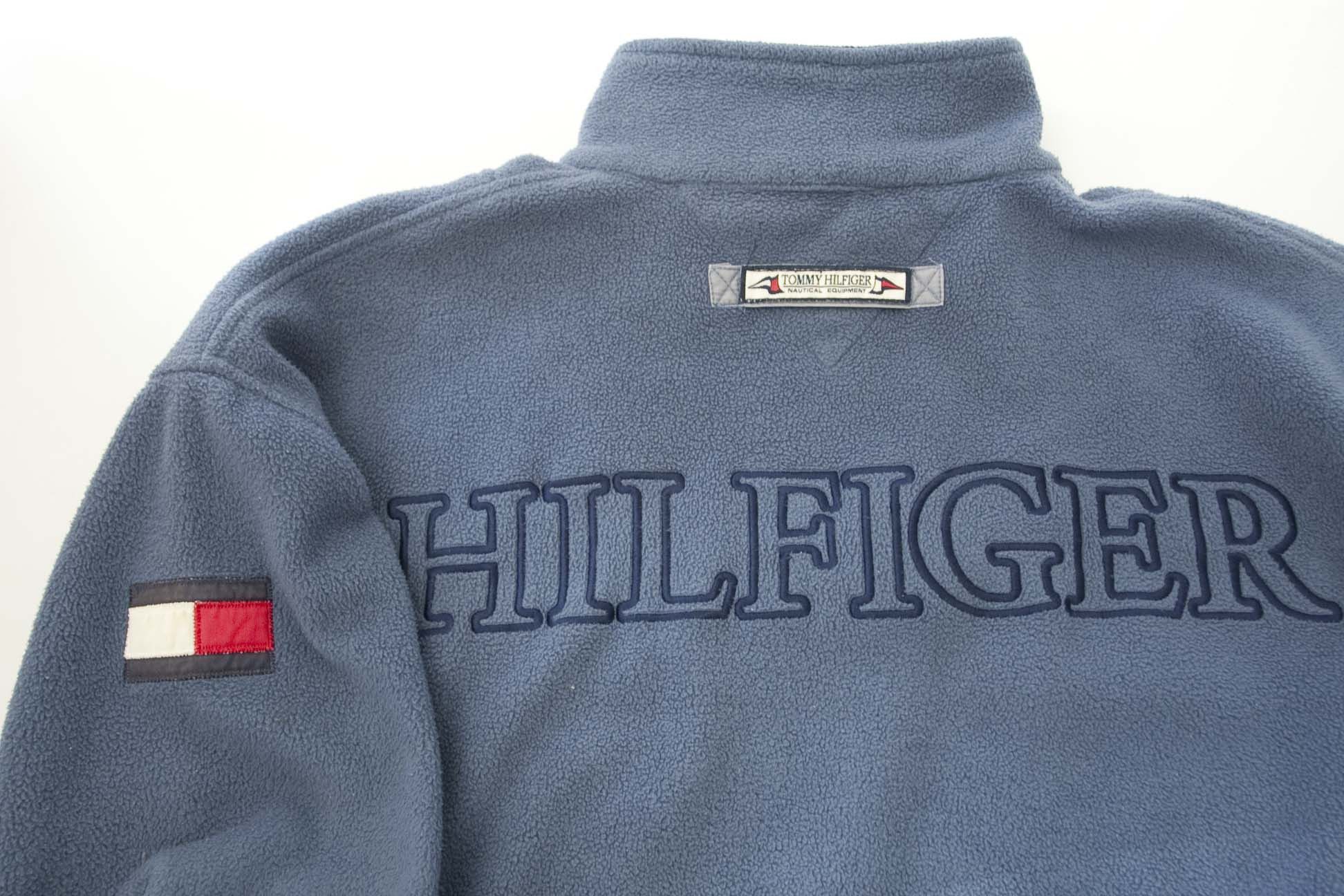 Tommy Hilfiger × Vintage Tommy Hilfiger Vintage Jacket Fleece Spell Out Size L Size US L / EU 52-54 / 3 - 3 Thumbnail