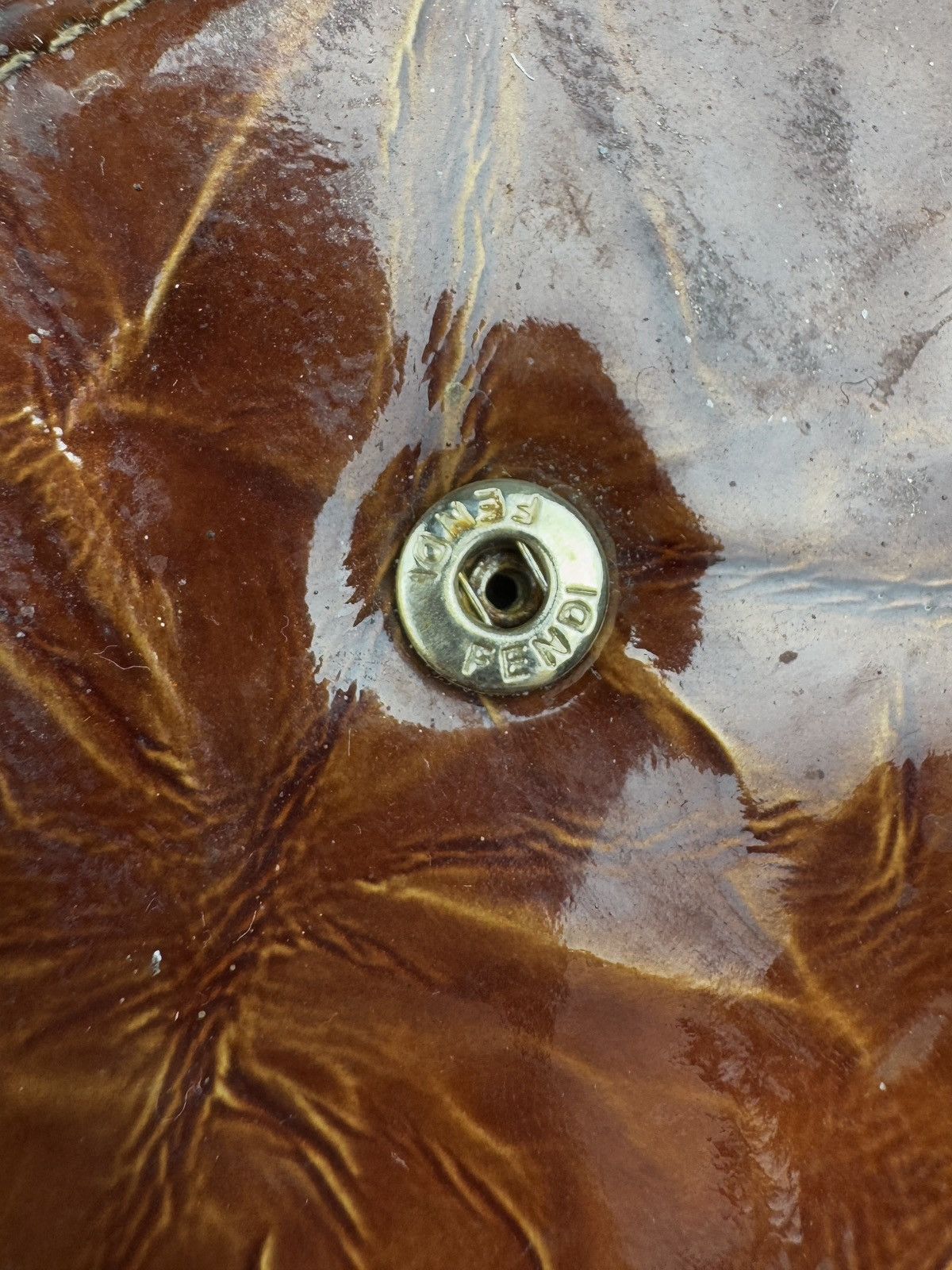 Fendi vintage small brown wallet