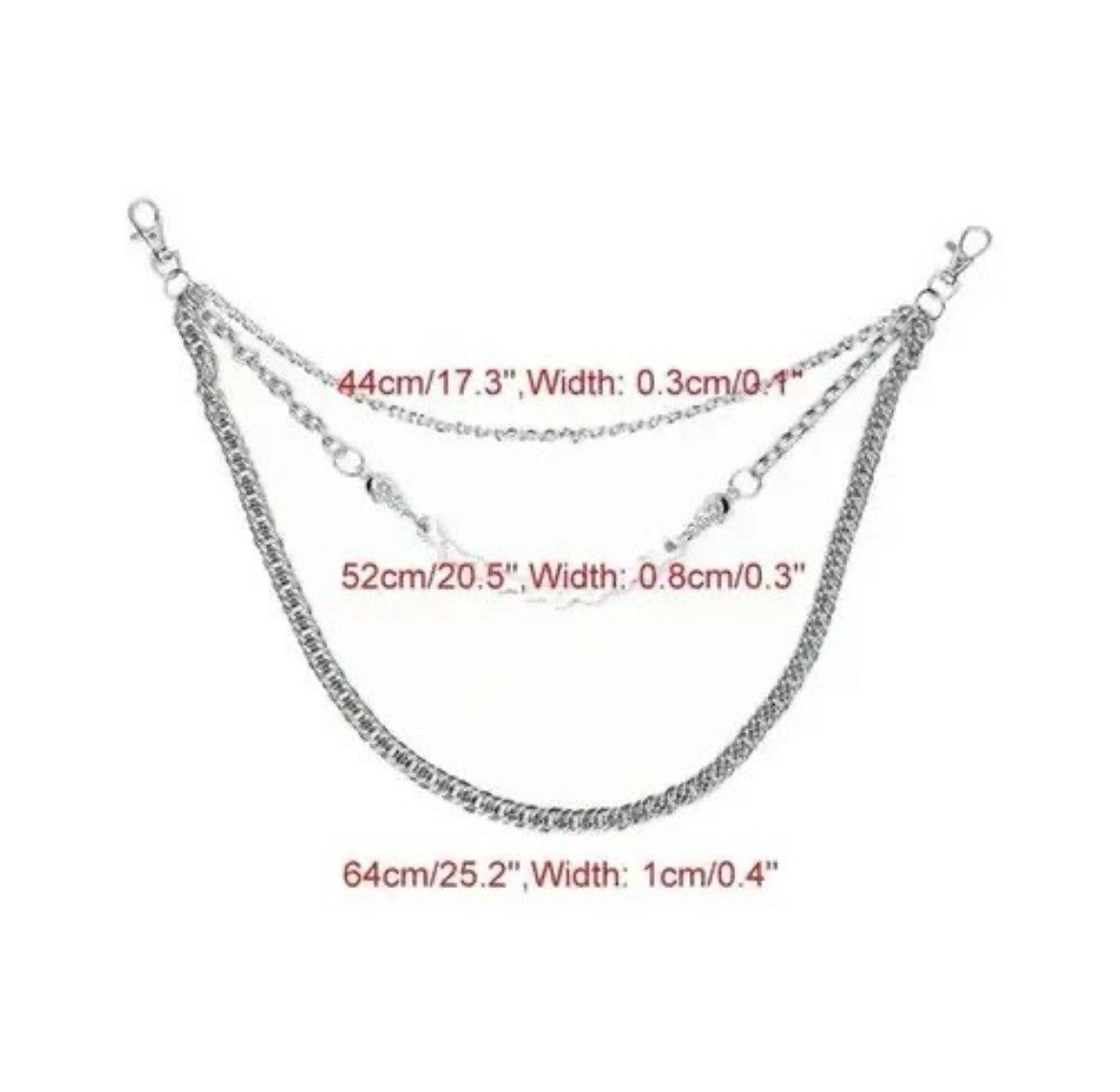Other Triple Chain Link Jean Chain Size ONE SIZE - 3 Thumbnail