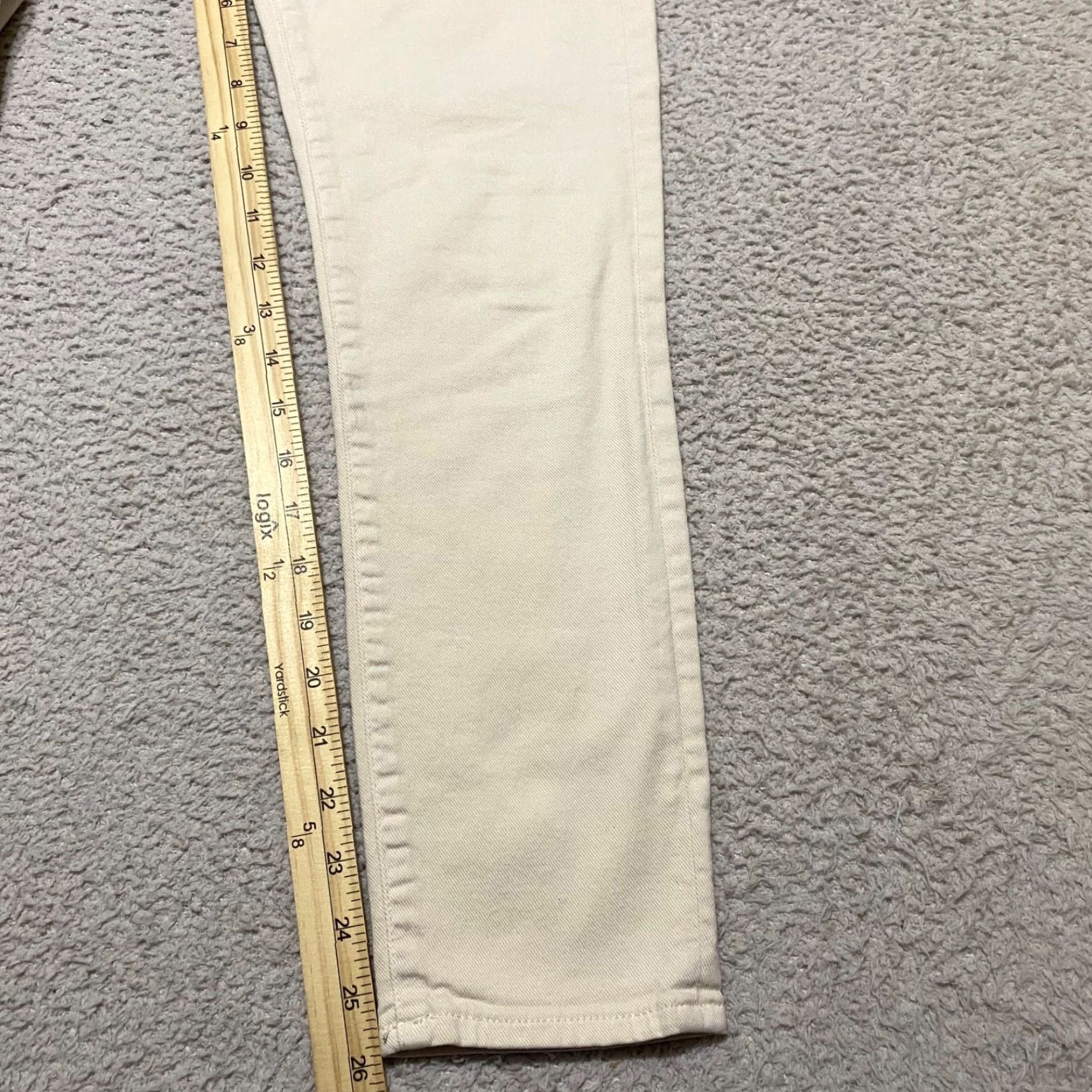 J.Crew J.CREW Jeans Womens 27 Beige Denim Light Wash Toothpick Skinny Low Rise 5-Pocket Regular Cap Rise Women Jeans - 90s? Size 27" / US 4 / IT 40 - 3 Thumbnail