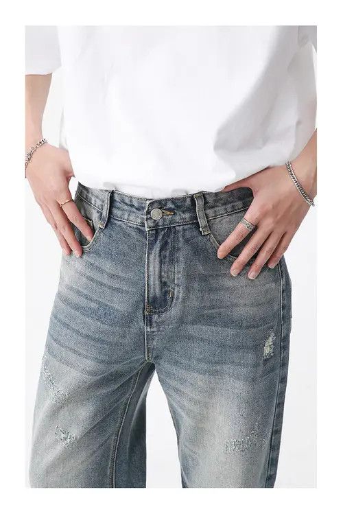 Other Straight-leg relaxed loose-fitting distressed jeans Size US 32 / EU 48 - 5 Thumbnail