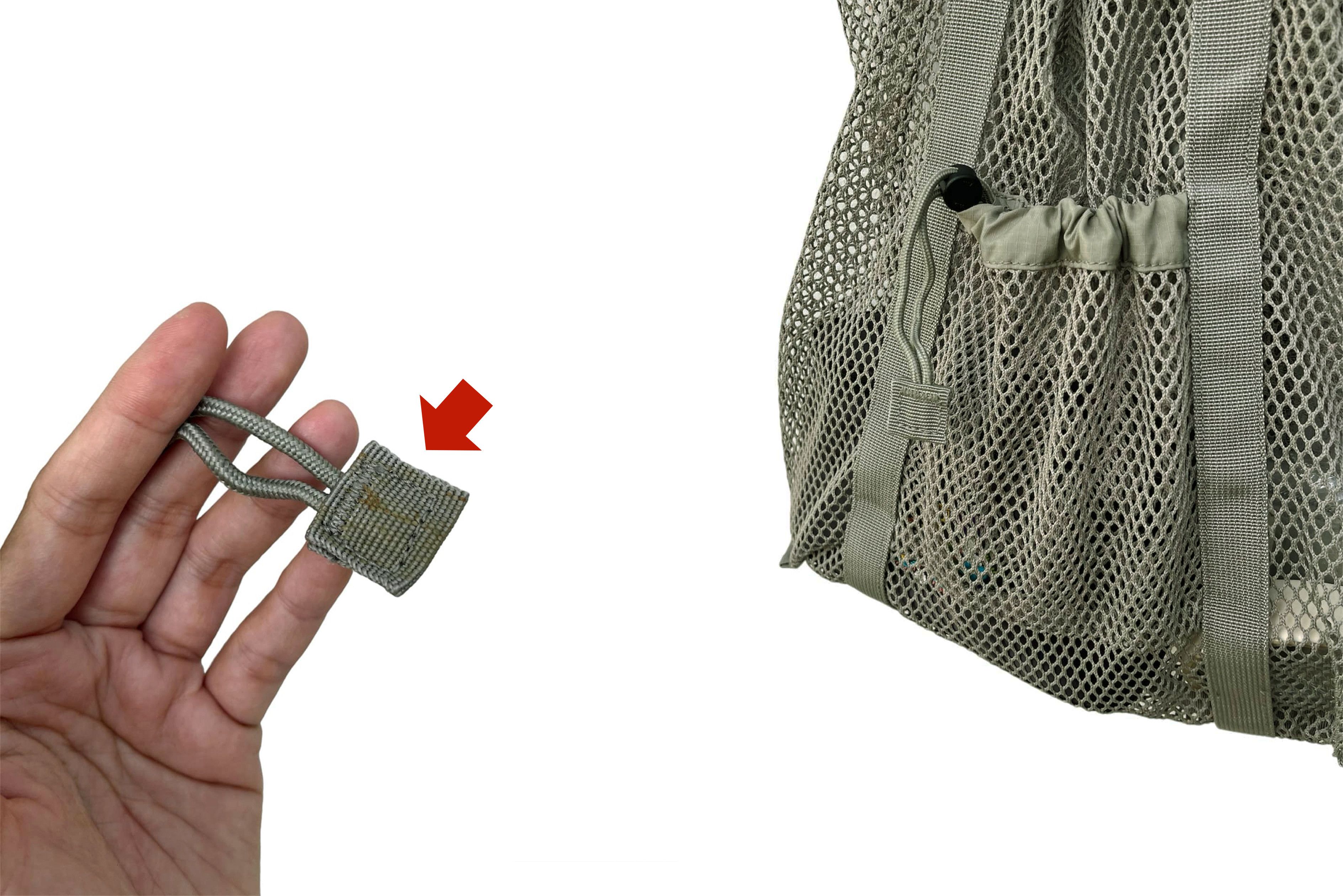 Uniqlo UNIQLO Green Army Net drawstring tote bag, see through Size ONE SIZE - 9 Thumbnail
