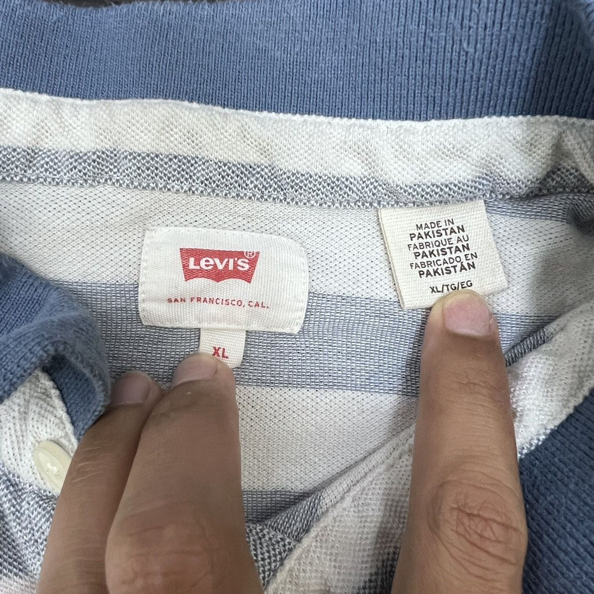 Levi's Levis Striped Collar polo Tshirt Size US XL / EU 56 / 4 - 5 Thumbnail