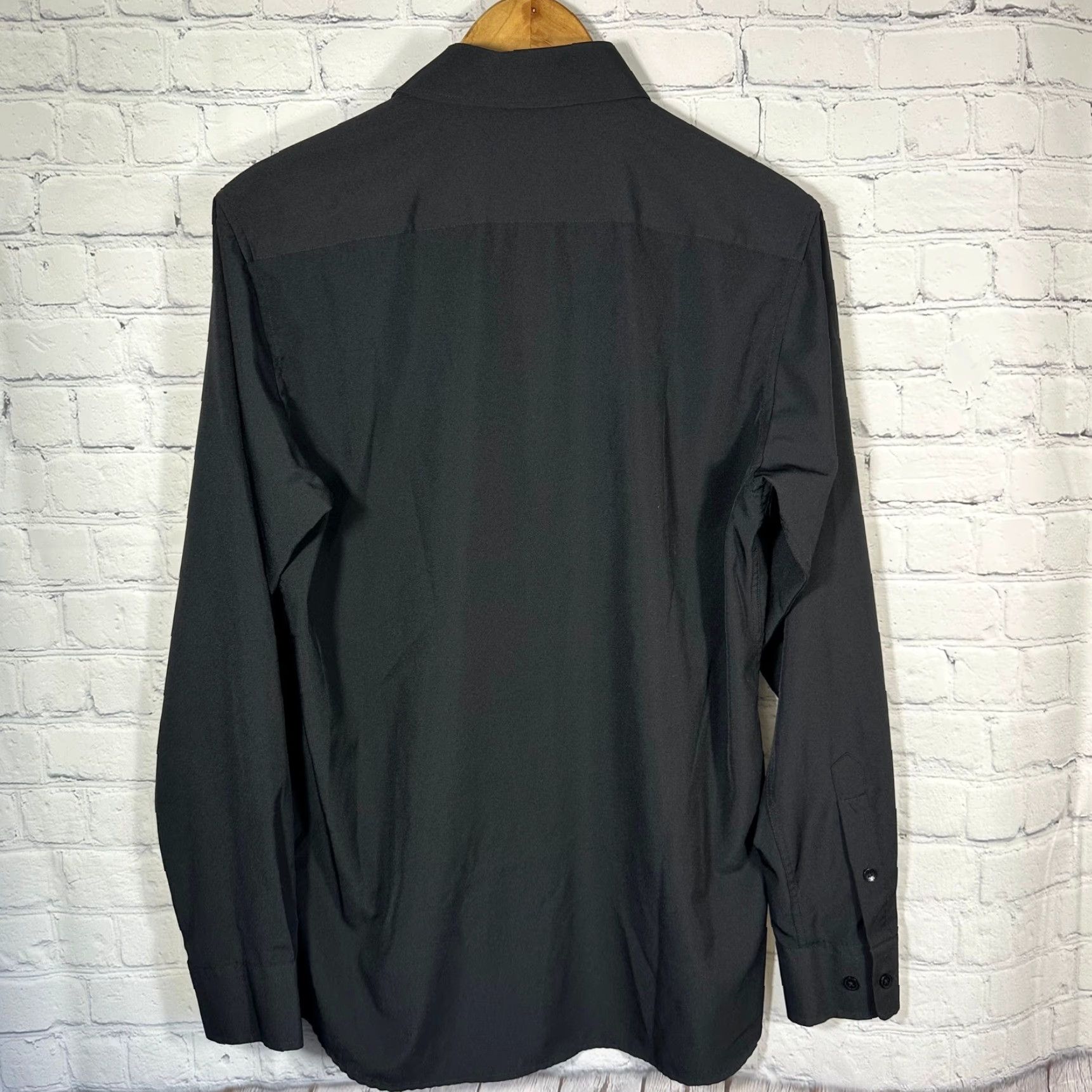 Scotch & Soda Scotch & Soda Amsterdam Mens Button-Down Shirt Black Size L 41 in Chest Modern Fit Slim Long Sleeve Collared Button-Up Size US L / EU 52-54 / 3 - 5 Thumbnail