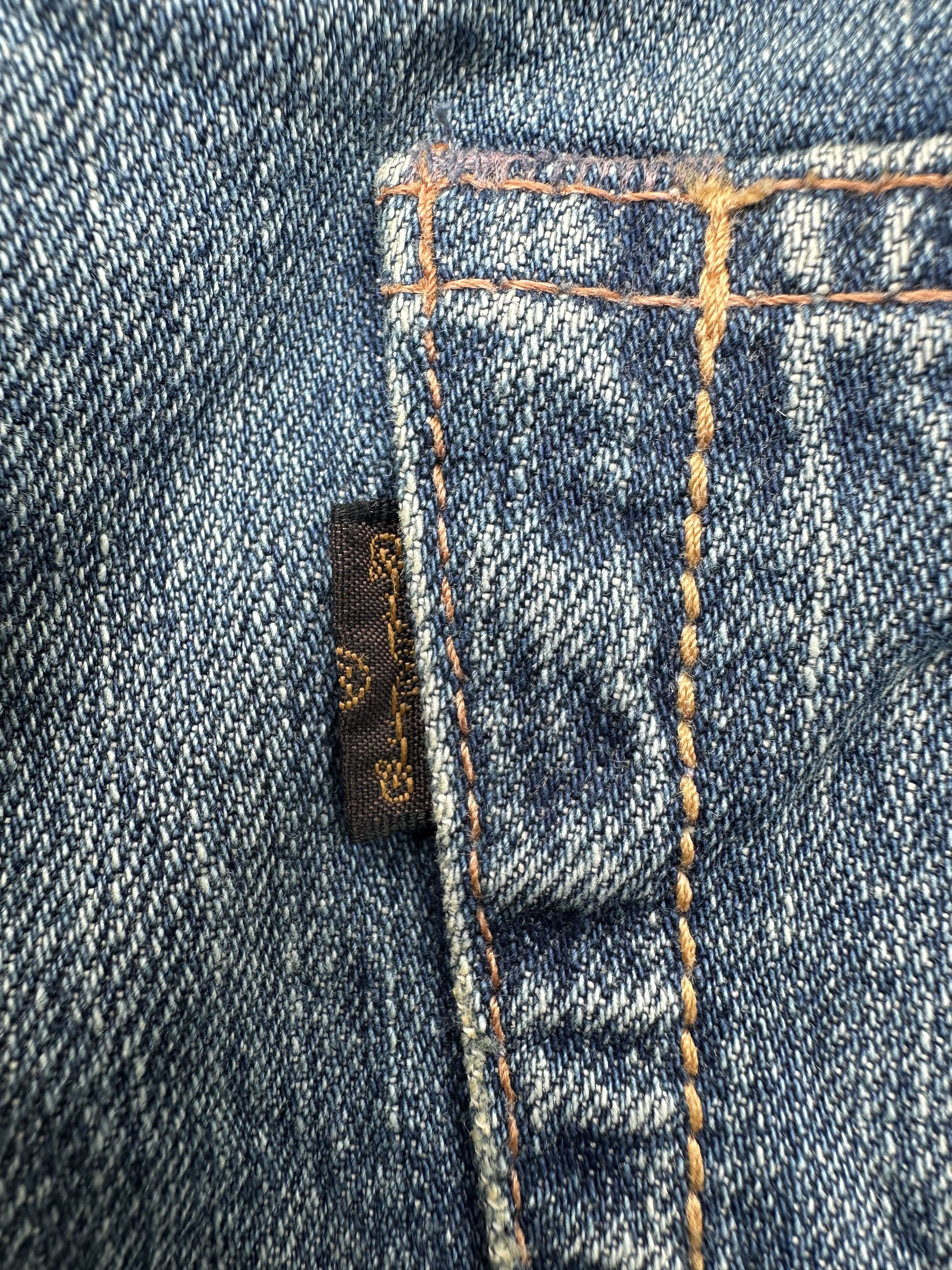If Six Was Nine Genuine Vintage G.O.A Maxi Denim Distressed Selvedge Skirt Size 30" / US 8 / IT 44 - 17 Thumbnail