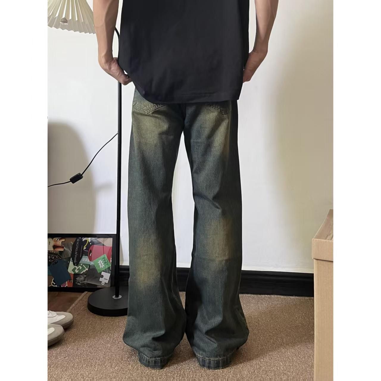Japanese Brand × Jean American street washed retro flared jeans y2k Size US 32 / EU 48 - 4 Thumbnail