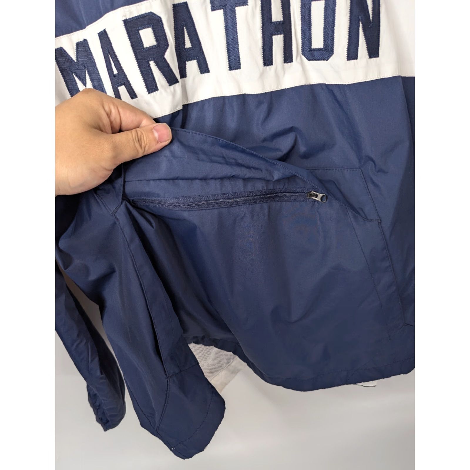 Vintage VINTAGE? No — (not vintage) The Marathon Clothing TMC Anorak Jacket Mens XL Navy Pullover Logo Crenshaw Size US XL / EU 56 / 4 - 4 Thumbnail