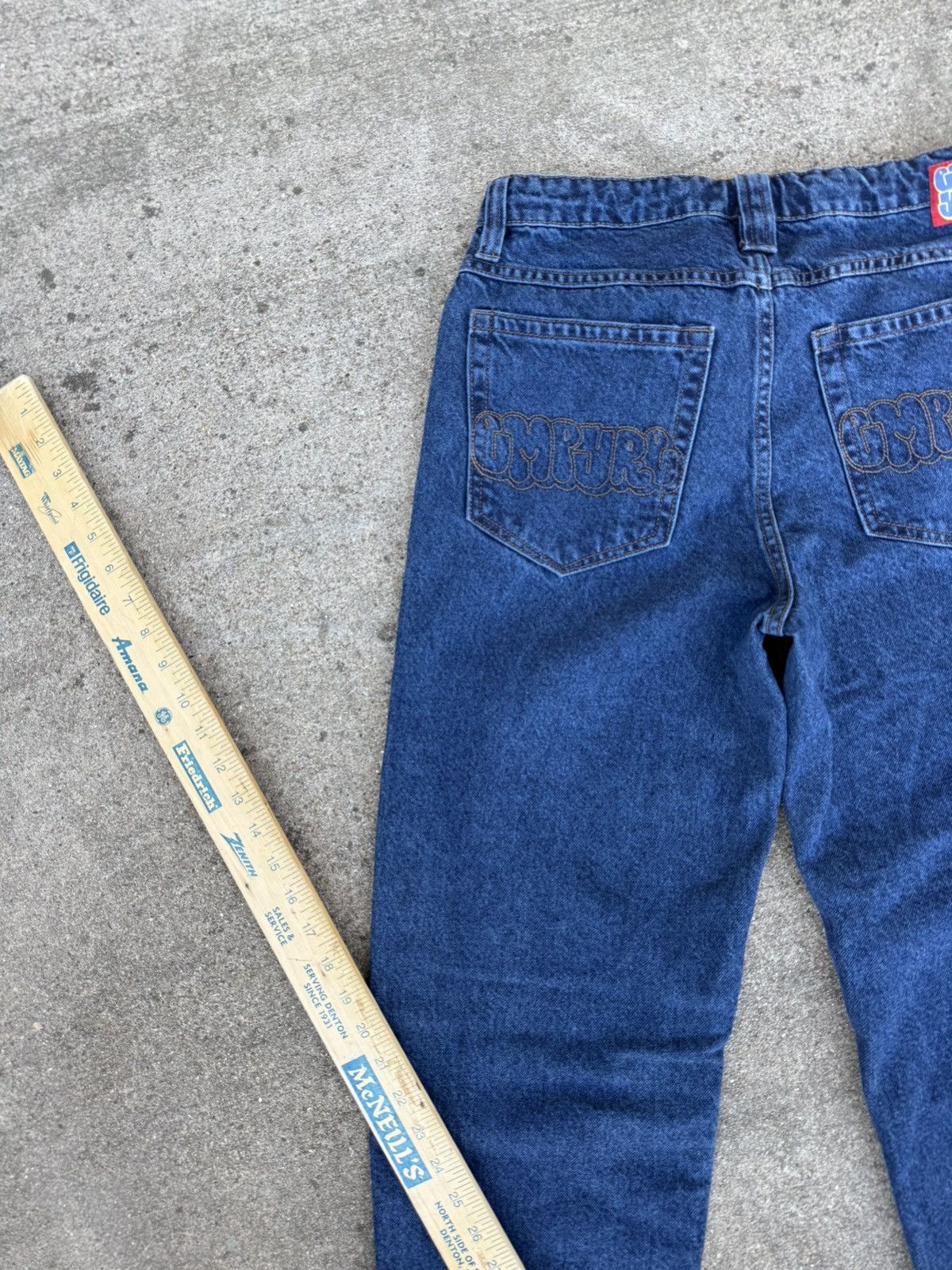 Empyre Empyre Evening Blue Washed Ultra Loose Denim Jeans Size US 26 / EU 42 - 1 Thumbnail